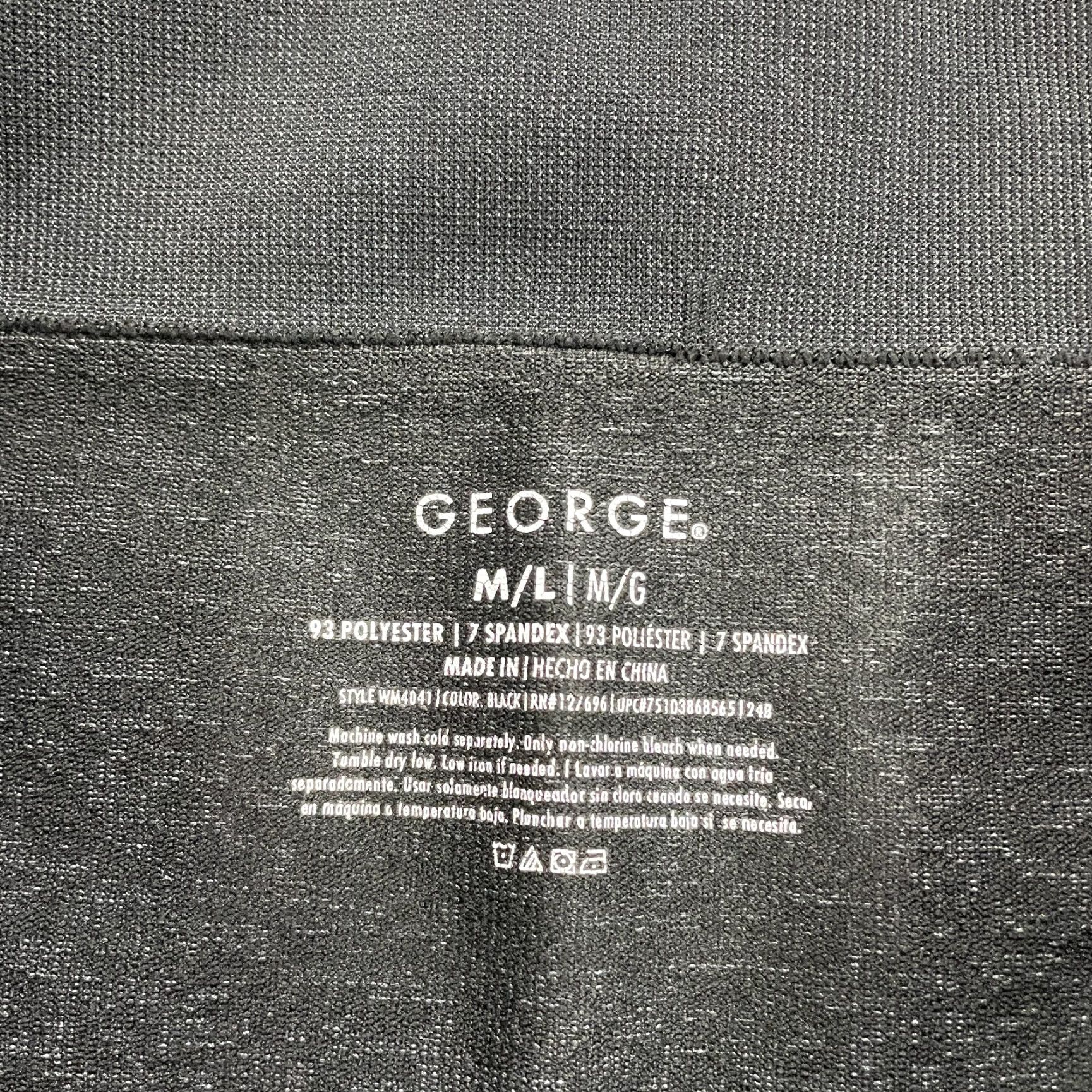 George VINTAGE George Compression Leggings Womens M/L Black Gray Polka Athletic Active 28x25.5 Size 32" / US 10 / IT 46 - 4 Thumbnail