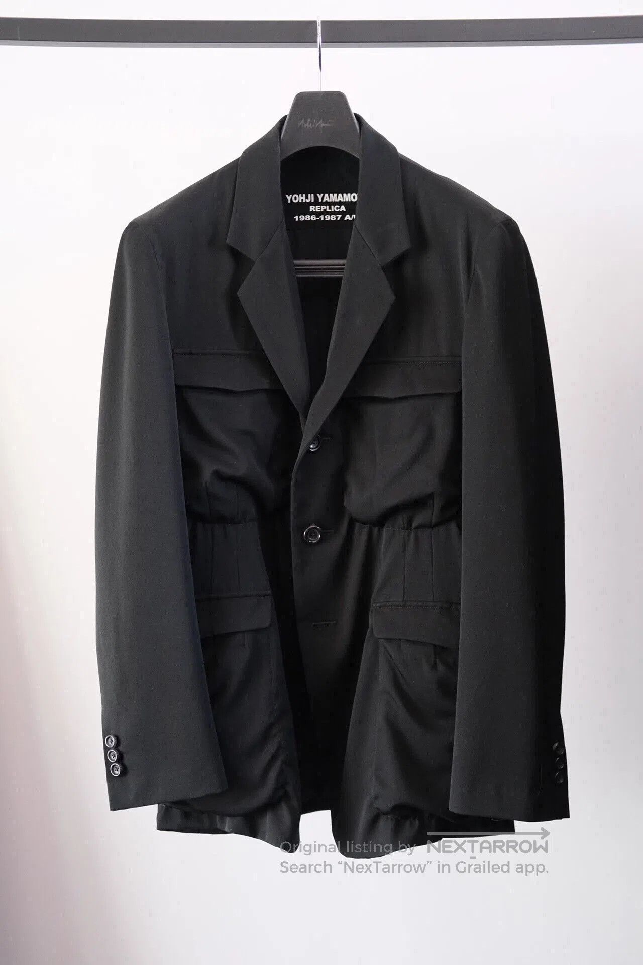Yohji Yamamoto Yohji Yamamoto Black Multi-Pocket Suit Jacket. Size US M / EU 48-50 / 2 - 1 Thumbnail