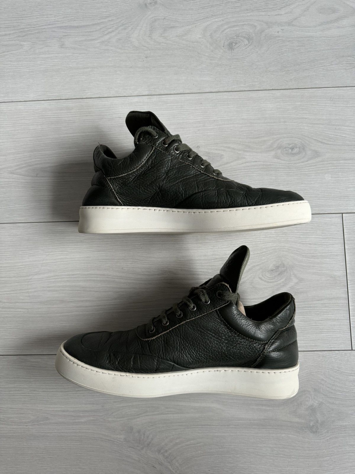 Filling Pieces filling pieces sneakers Green Leather Shoes Mens Size 43 Size US 9 / EU 42 - 3 Thumbnail