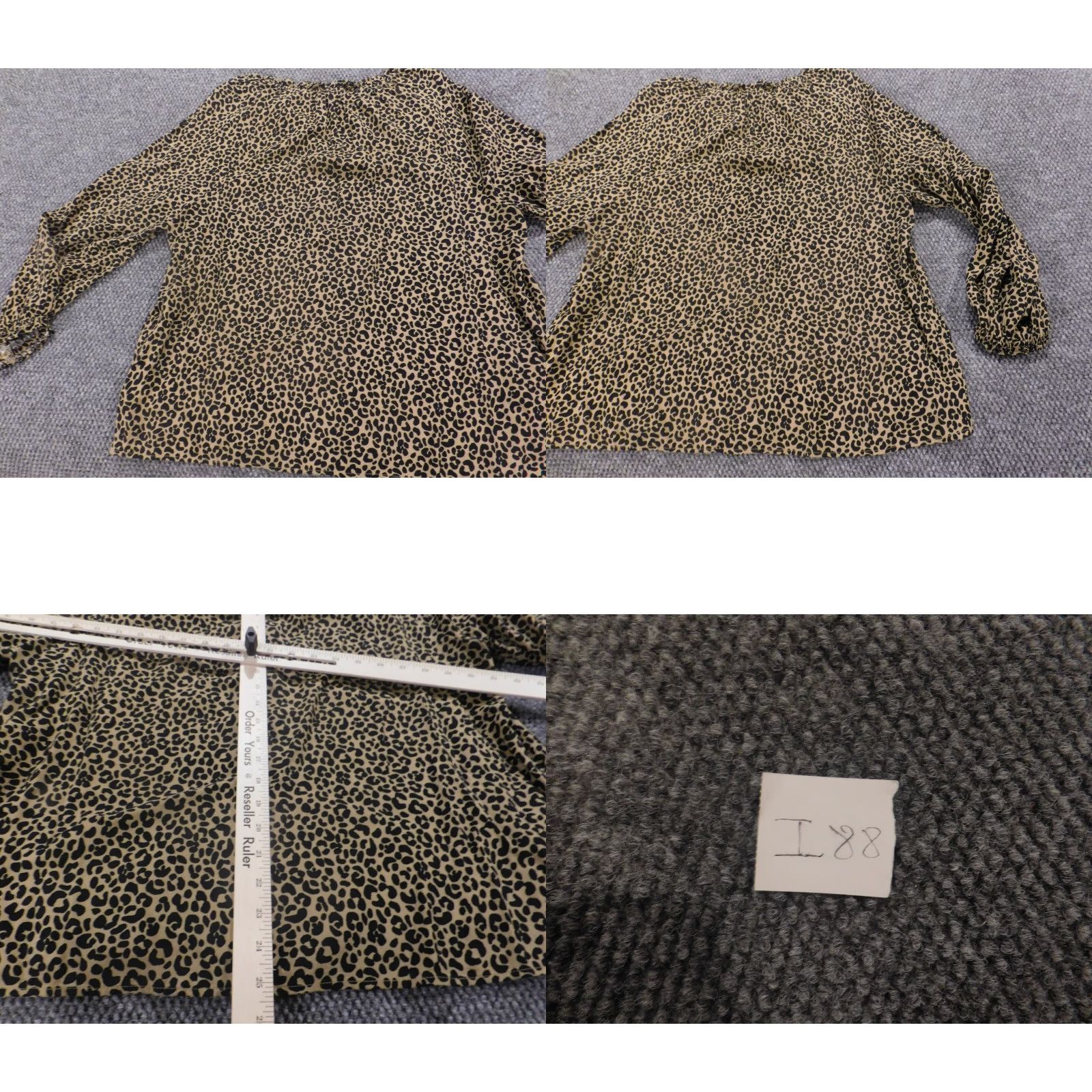 Old Navy Old Navy Blouse Women L Multicolor Animal Print Round Neck Long Sleeve Pullover Casual Rayon Classic Stretch Top Size L / US 10 / IT 46 - 8 Thumbnail