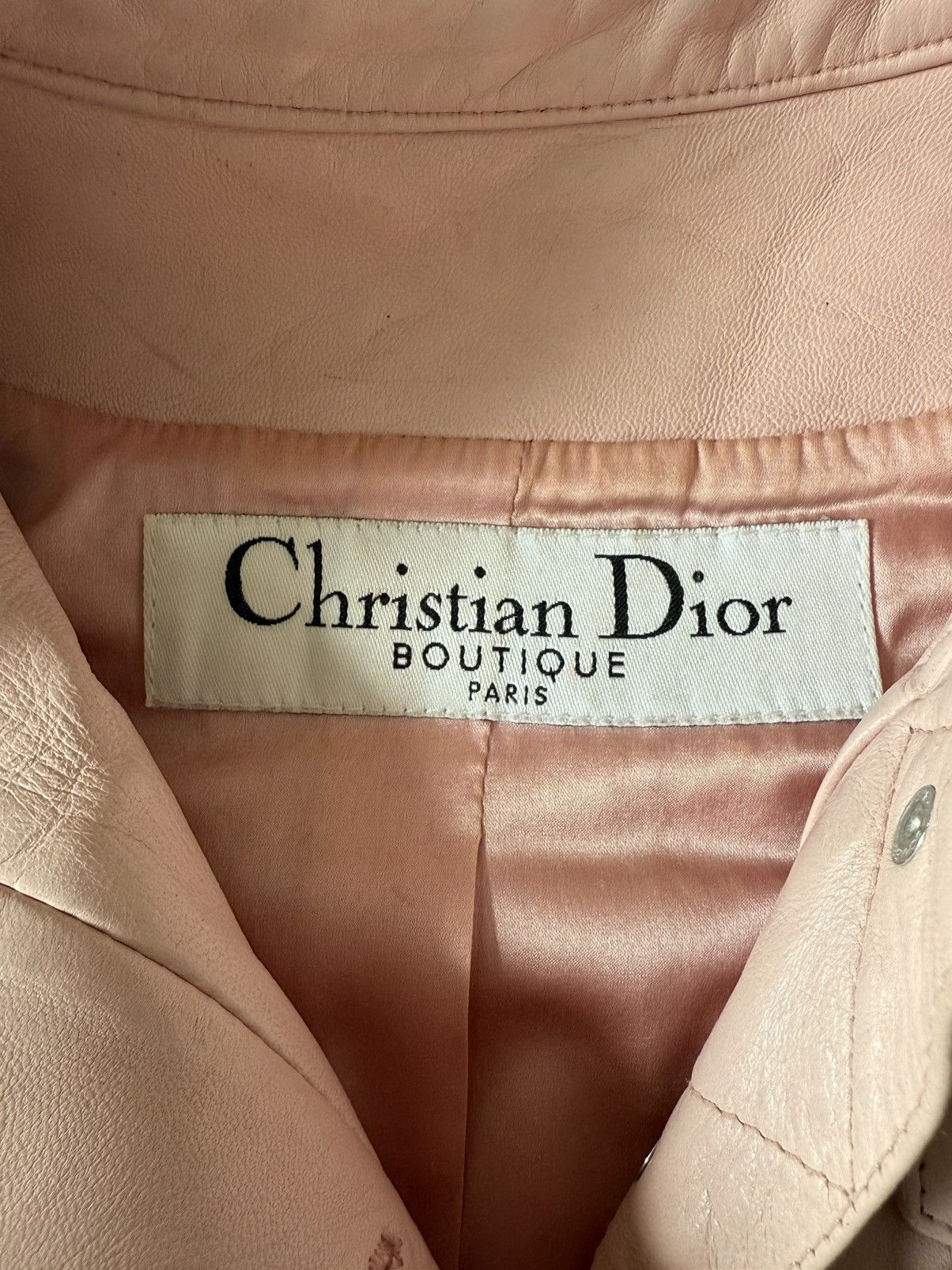 Dior Christian Dior by John Galliano S/S 2004 Pink Biker Jacket Size XS / US 0-2 / IT 36-38 - 9 Thumbnail