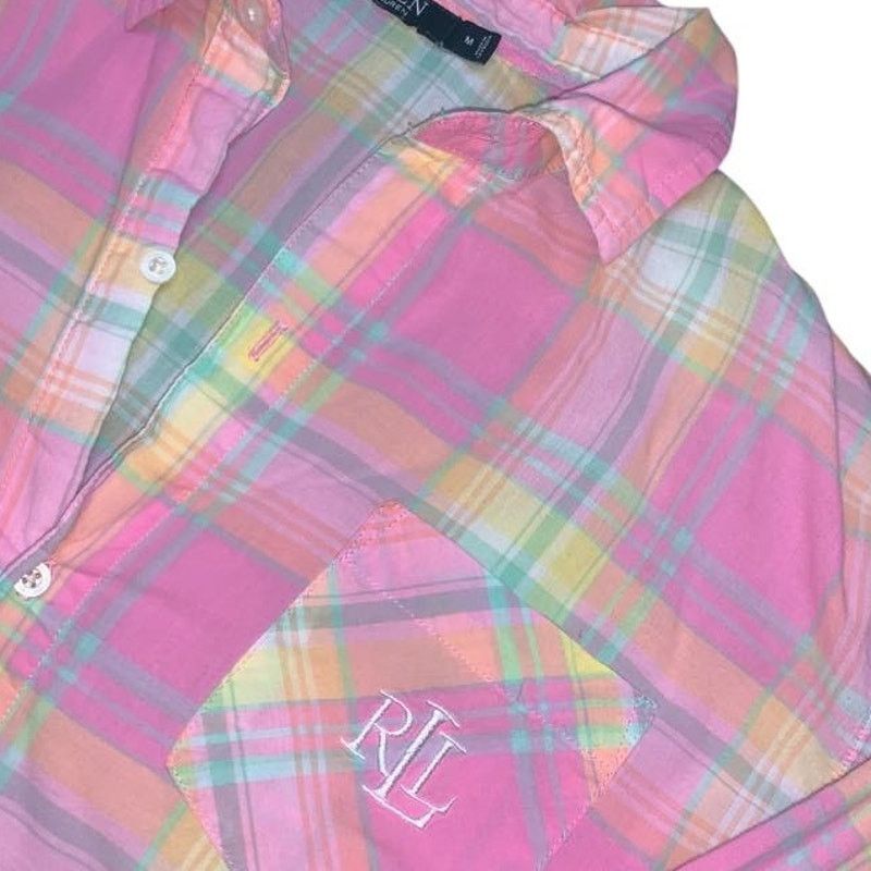 Lauren Ralph Lauren Lauren Ralph Lauren Button Front Top Long Dress Plaid Medium Size M / US 6-8 / IT 42-44 - 4 Thumbnail