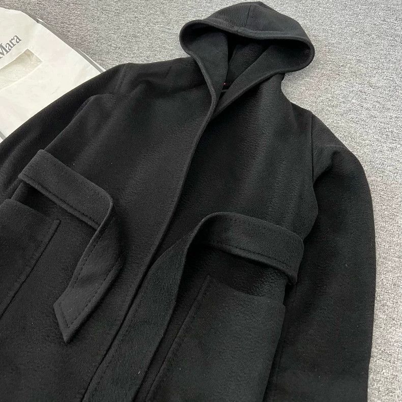Max Mara maxmara black bathrobe coat-2508 Size S / US 4 / IT 40 - 4 Thumbnail
