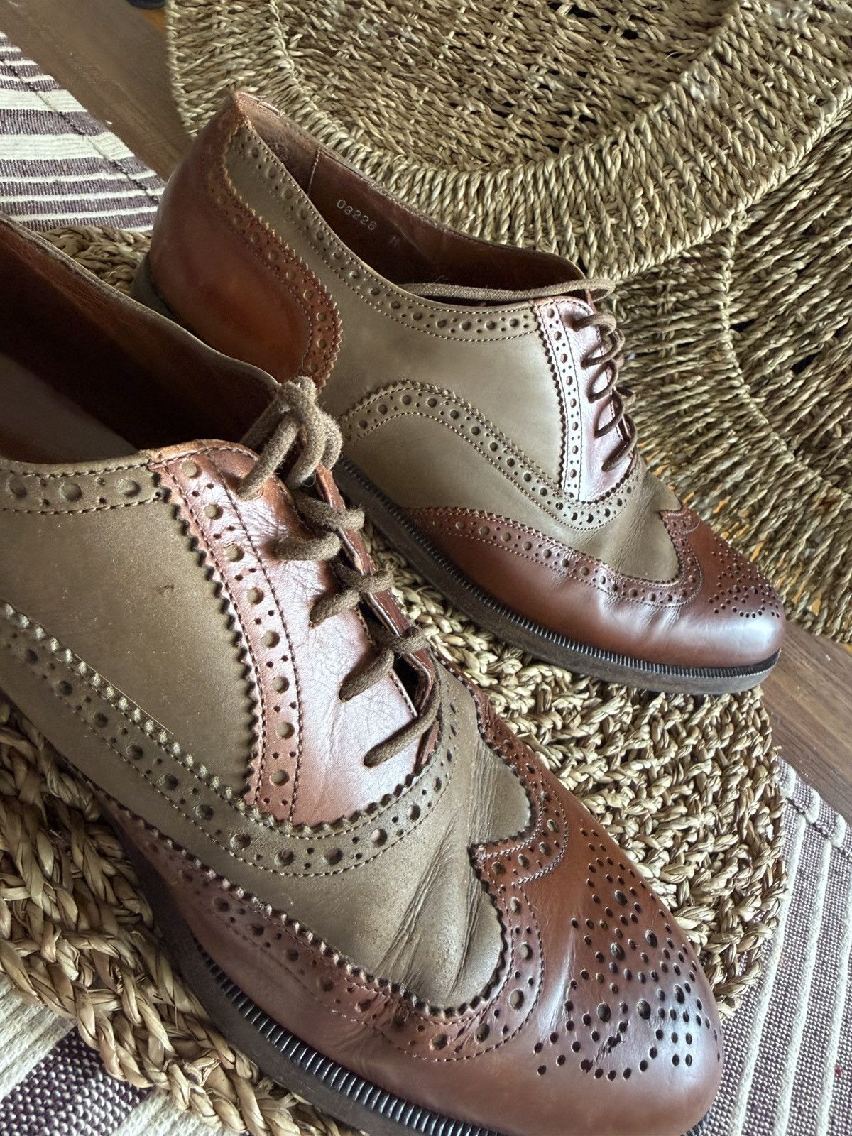 Bruno Magli `Bruno Magli Italy Two-Tone Brogue Heritage Leather 10.5` Size US 10.5 / EU 43-44 - 6 Thumbnail