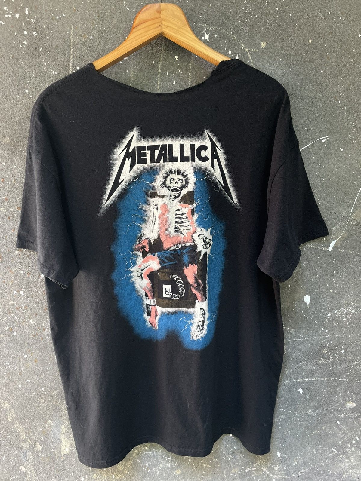 Metallica Vintage Metallica 2007 Ride The Lightning T-Shirt Black Size US XL / EU 56 / 4 - 4 Thumbnail