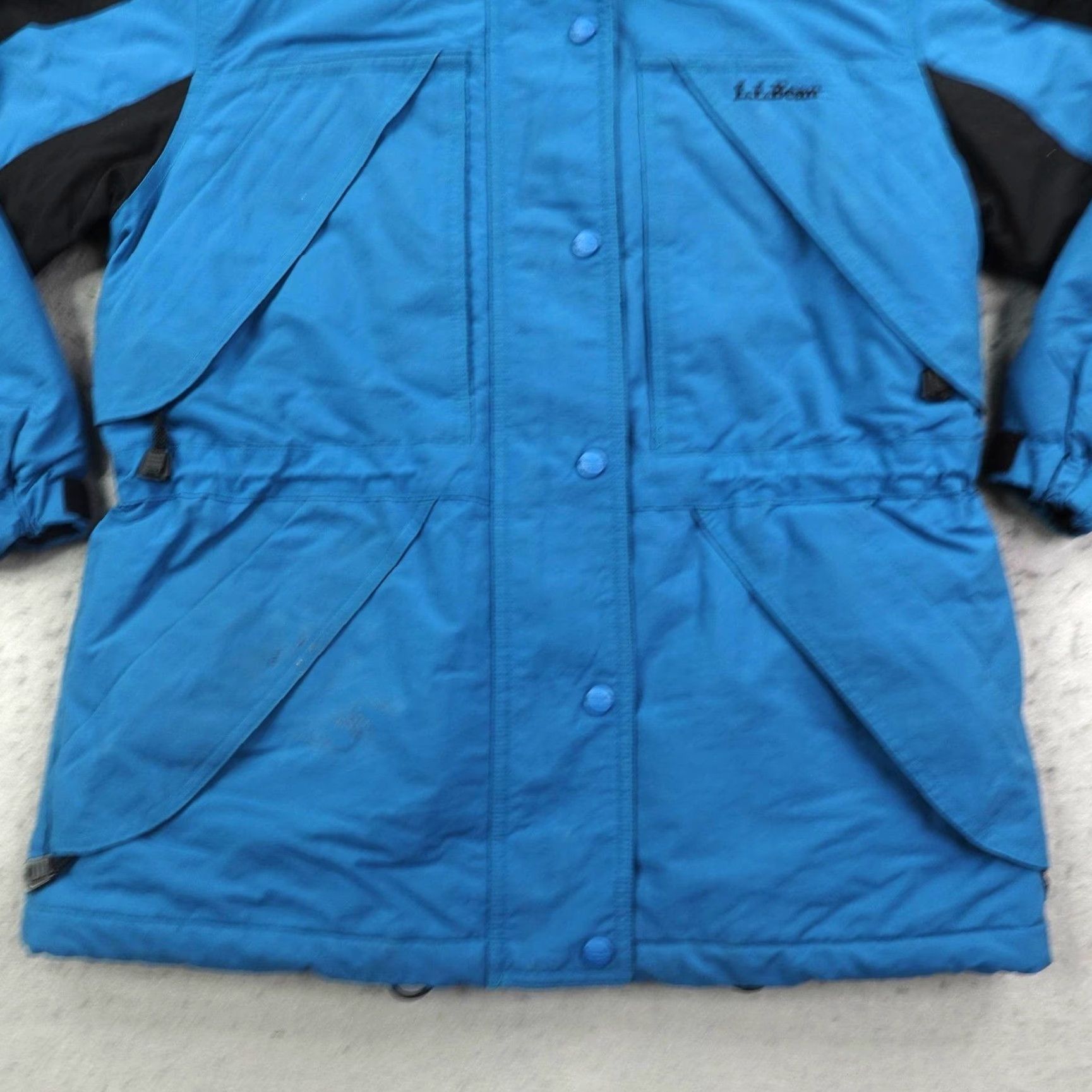 Vintage VINTAGE LL Bean Jacket Women Petite Small Blue Insulated Parka Hooded Mid-Length Winter Casual Travel Workwear Smart Outdoor Size S / US 4 / IT 40 - 3 Thumbnail