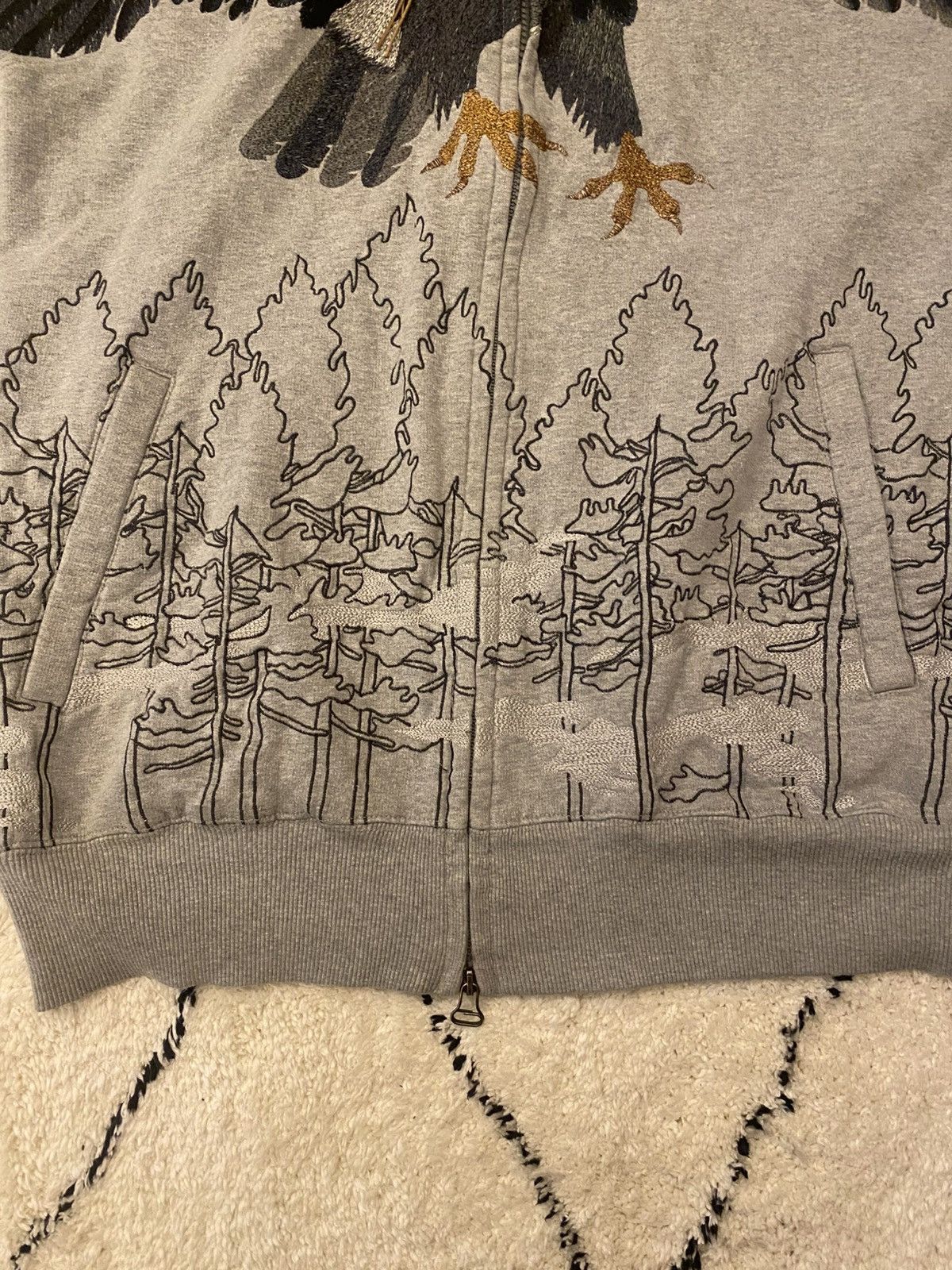 Maharishi Vintage Maharishi Embroidered Flying Eagle Hoodie Size US L / EU 52-54 / 3 - 3 Thumbnail