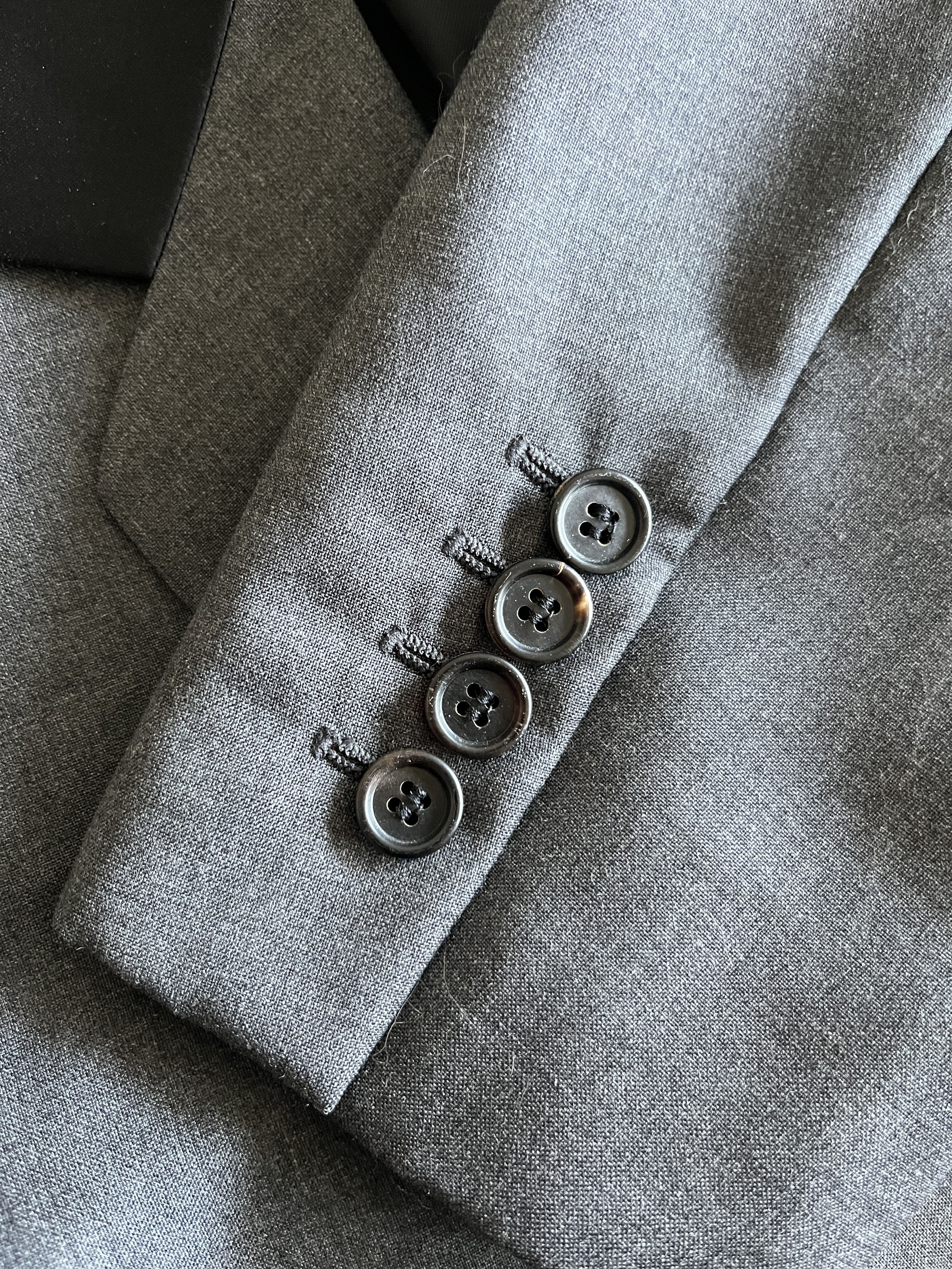 Dior × Hedi Slimane Dior Homme Navigate Blazer Jacket Grey Satin FW07 Slimane Size 48R - 7 Thumbnail