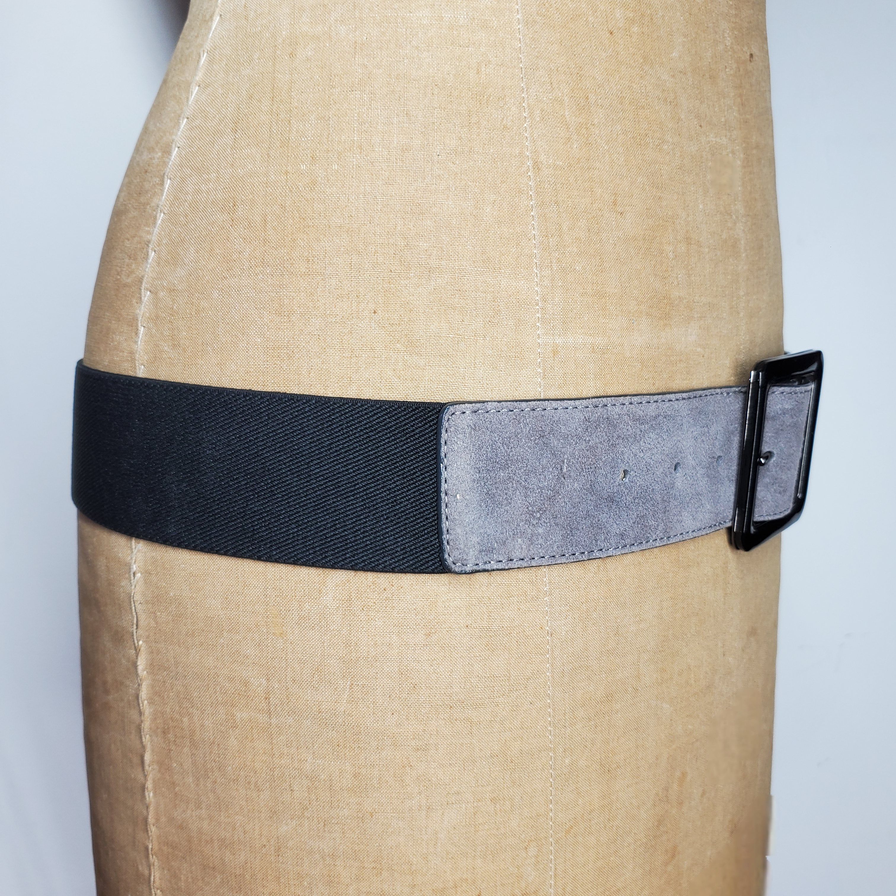 Nine West Nine West 32-44" NEW Belt M/L Grey Black Buckle Leather Size ONE SIZE - 4 Thumbnail