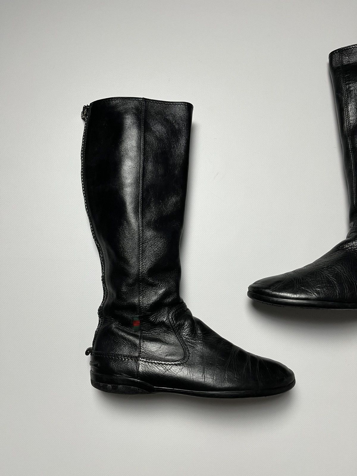 Gucci Gucci leather riding boots black vintage Size US 9 / IT 39 - 2 Thumbnail