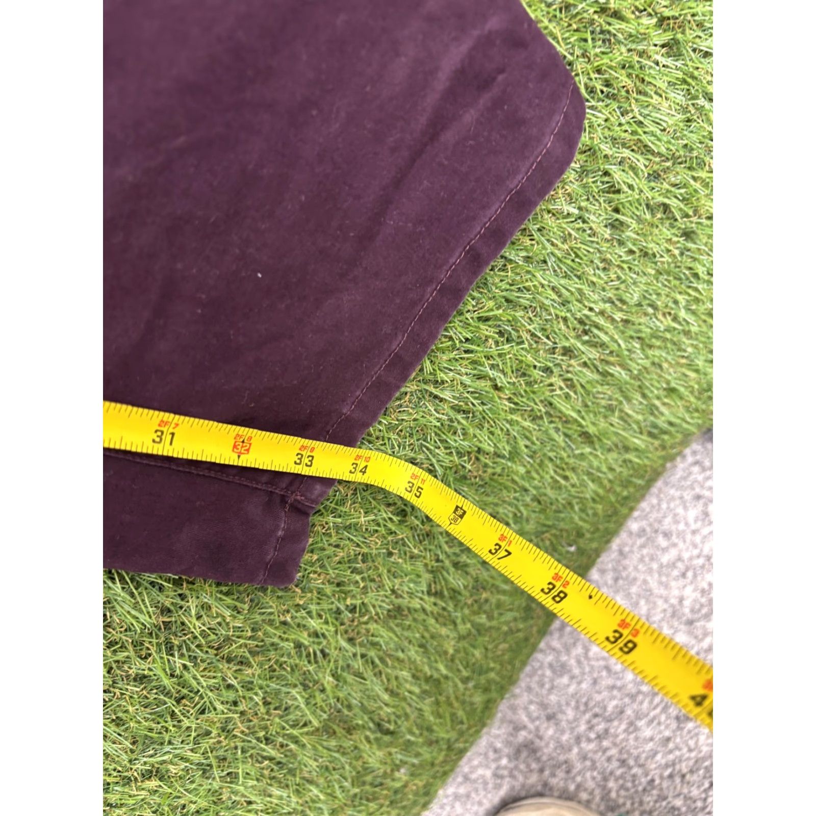 Bonobos Bonobos Chino Pants Mens Slim Purple 37x34 Flat Front Tapered Leg Casual Pockets Zip Button Front Front Type Size US 35 - 5 Thumbnail