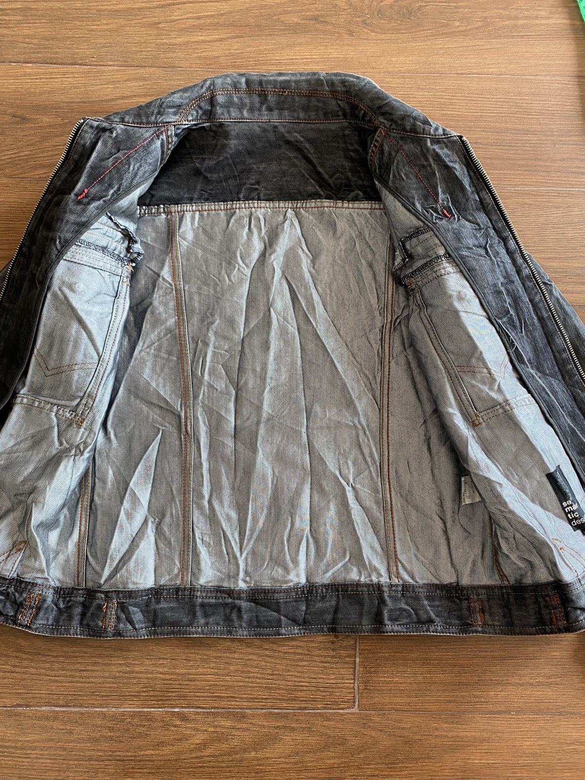 If Six Was Nine × Japanese Brand × semanticdesign Semantic Design Trucker Jacket Denim Distressed Size US M / EU 48-50 / 2 - 13 Thumbnail