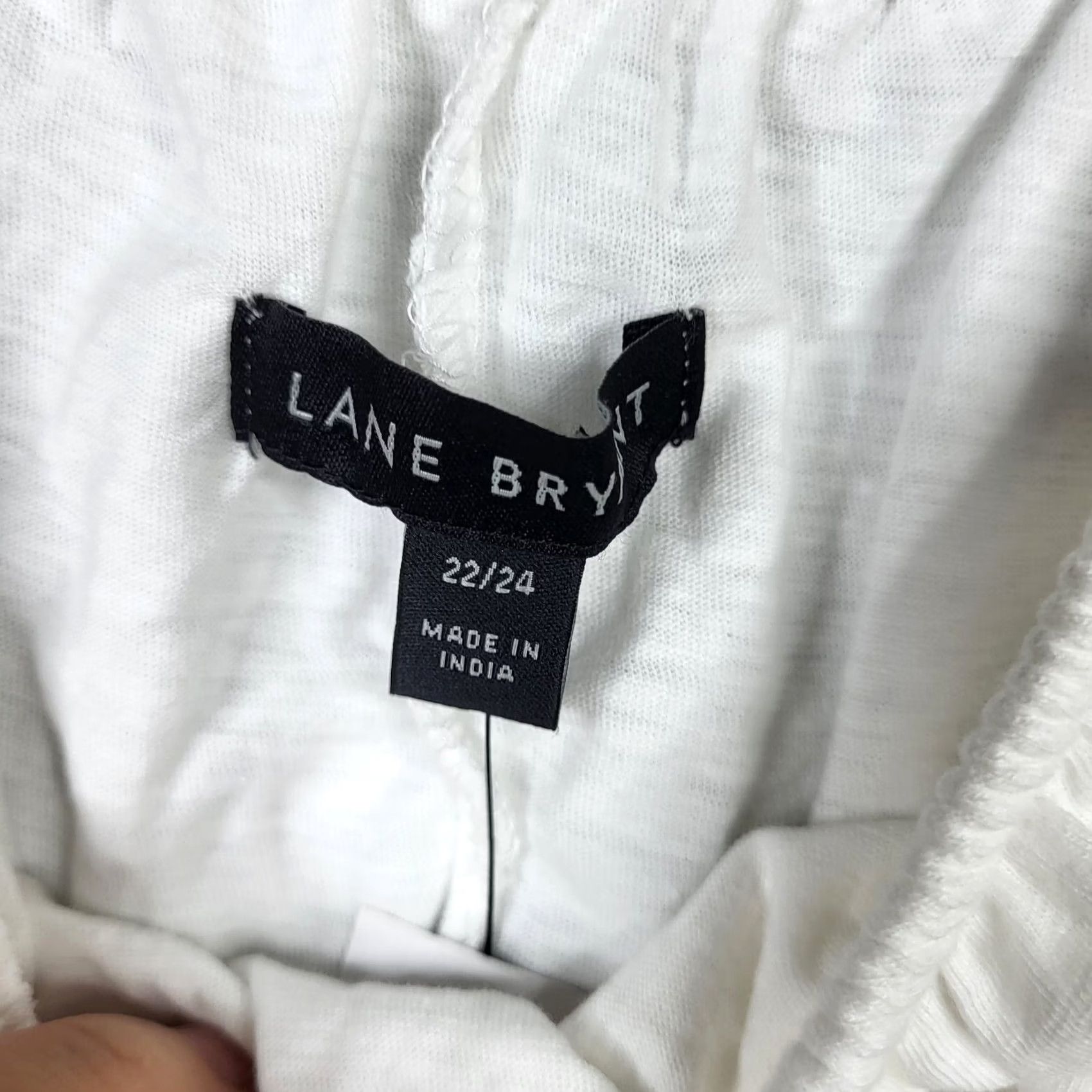 Vintage Lane Bryant Women’s white Ruffle off the shoulder knit top Size 22/24 NEW Size 3XL / US 20-22 - 7 Thumbnail