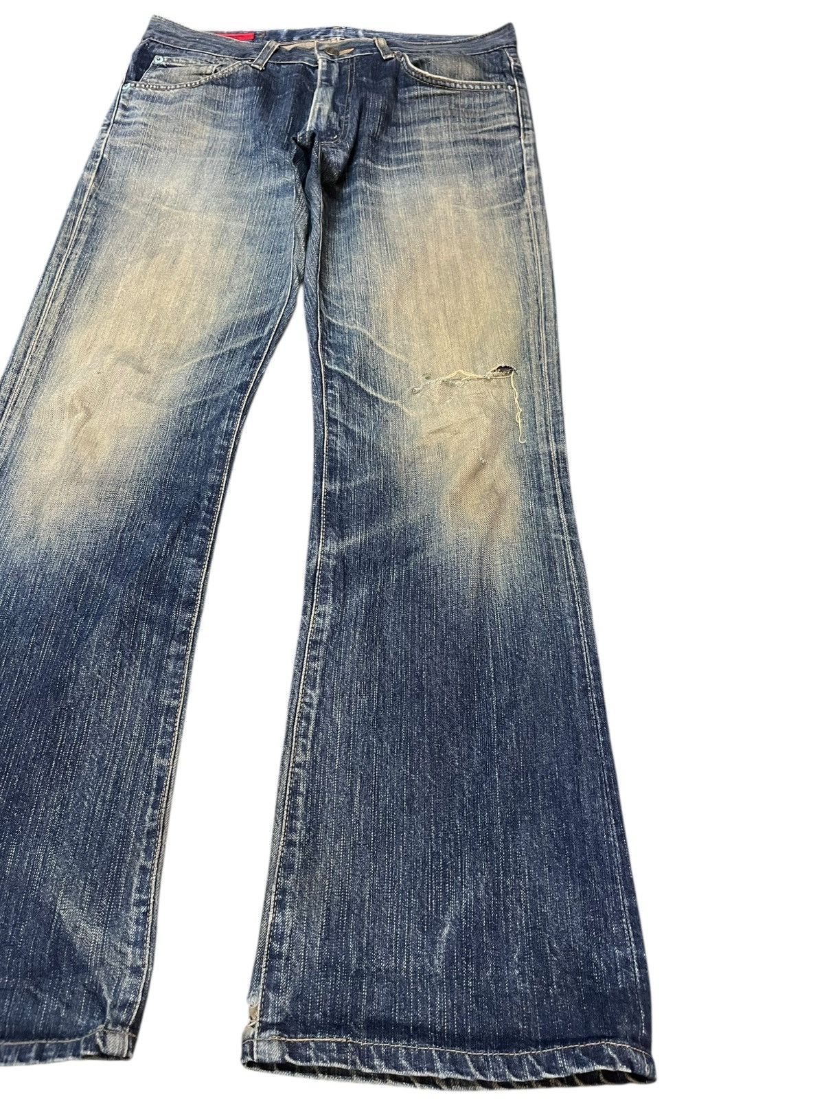 14th Addiction × Beauty Beast × Edwin Vintage Edwin Rebel 503 Flare Mudwash Denim Size US 31 - 4 Thumbnail