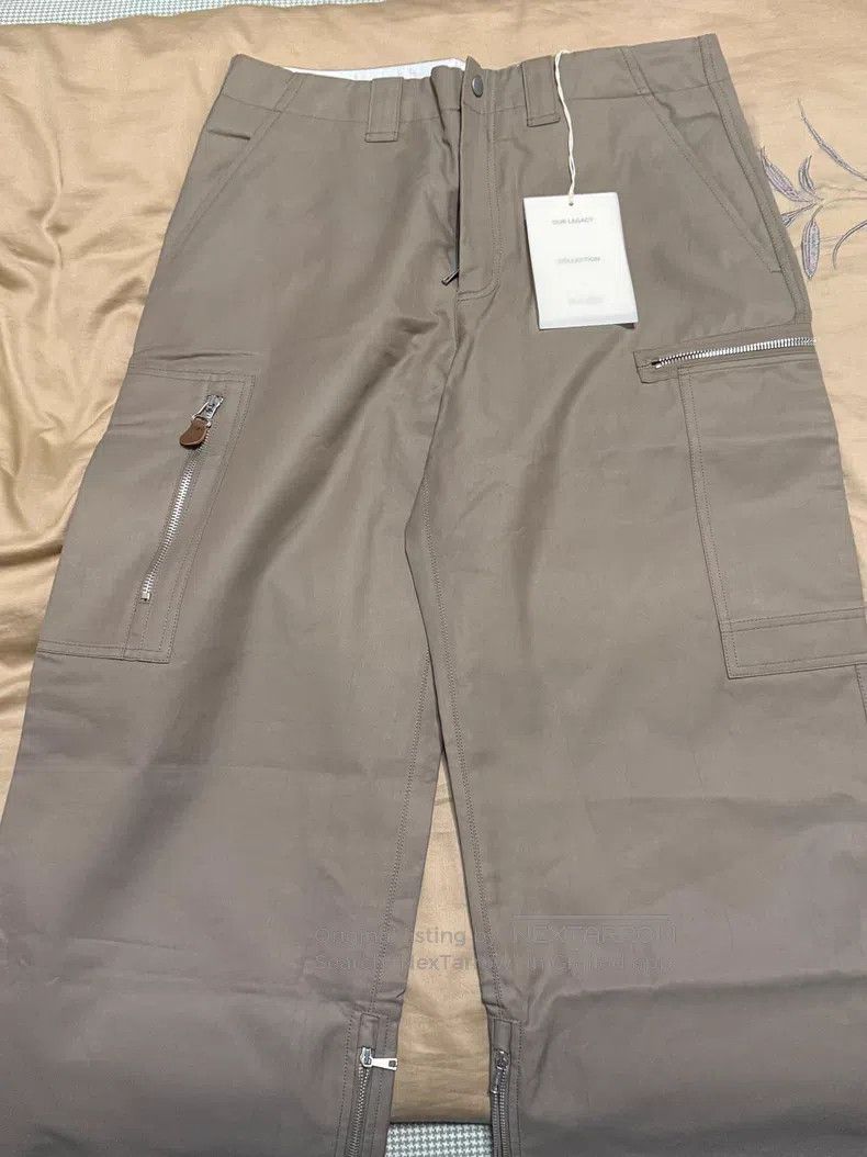 Our Legacy Olive Overdyed Tweed Drape Trousers | Grailed