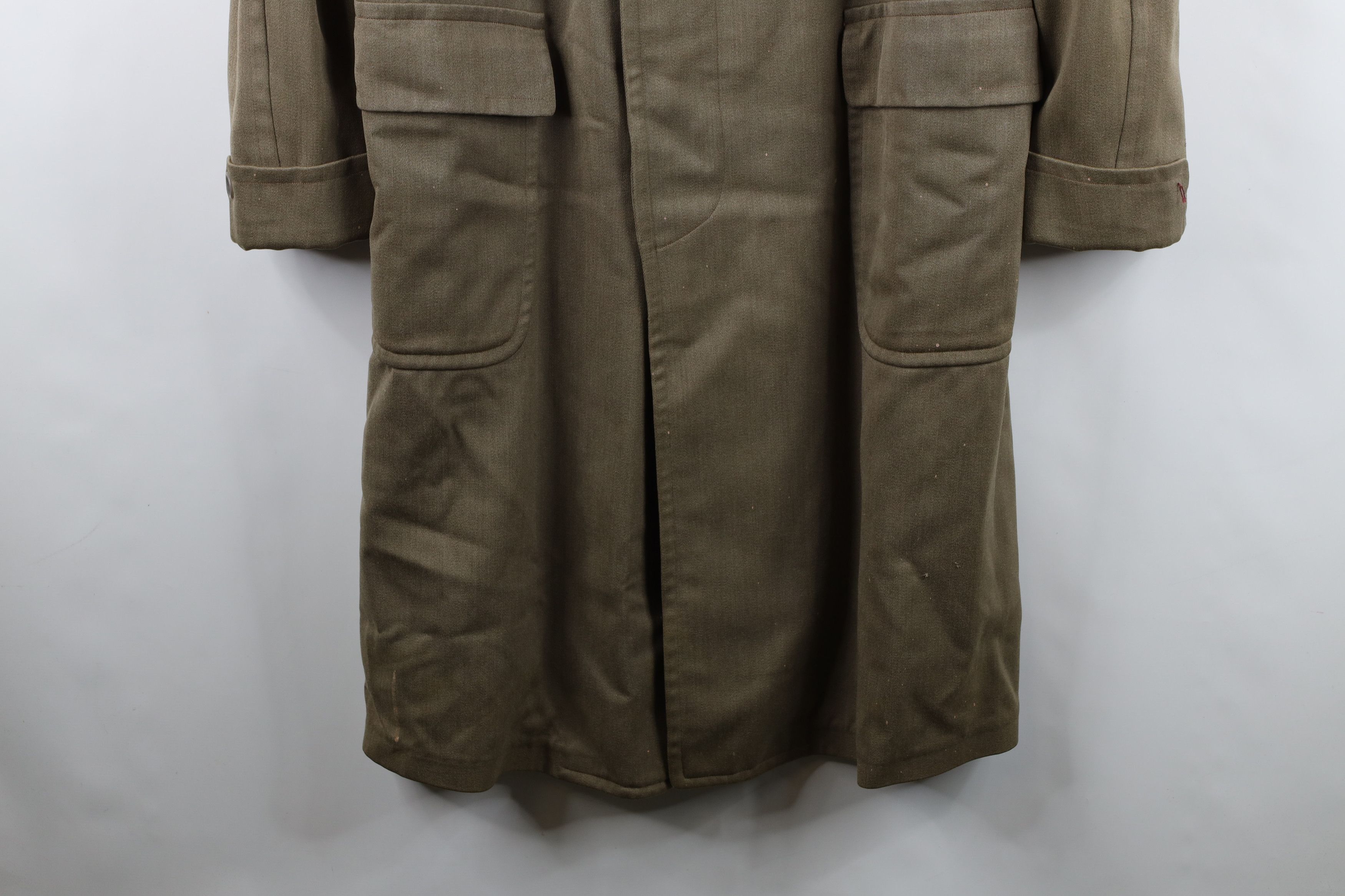 Vintage Vintage 50s Rockabilly Worsted Wool Trench Coat Jacket USA Size US XL / EU 56 / 4 - 3 Thumbnail