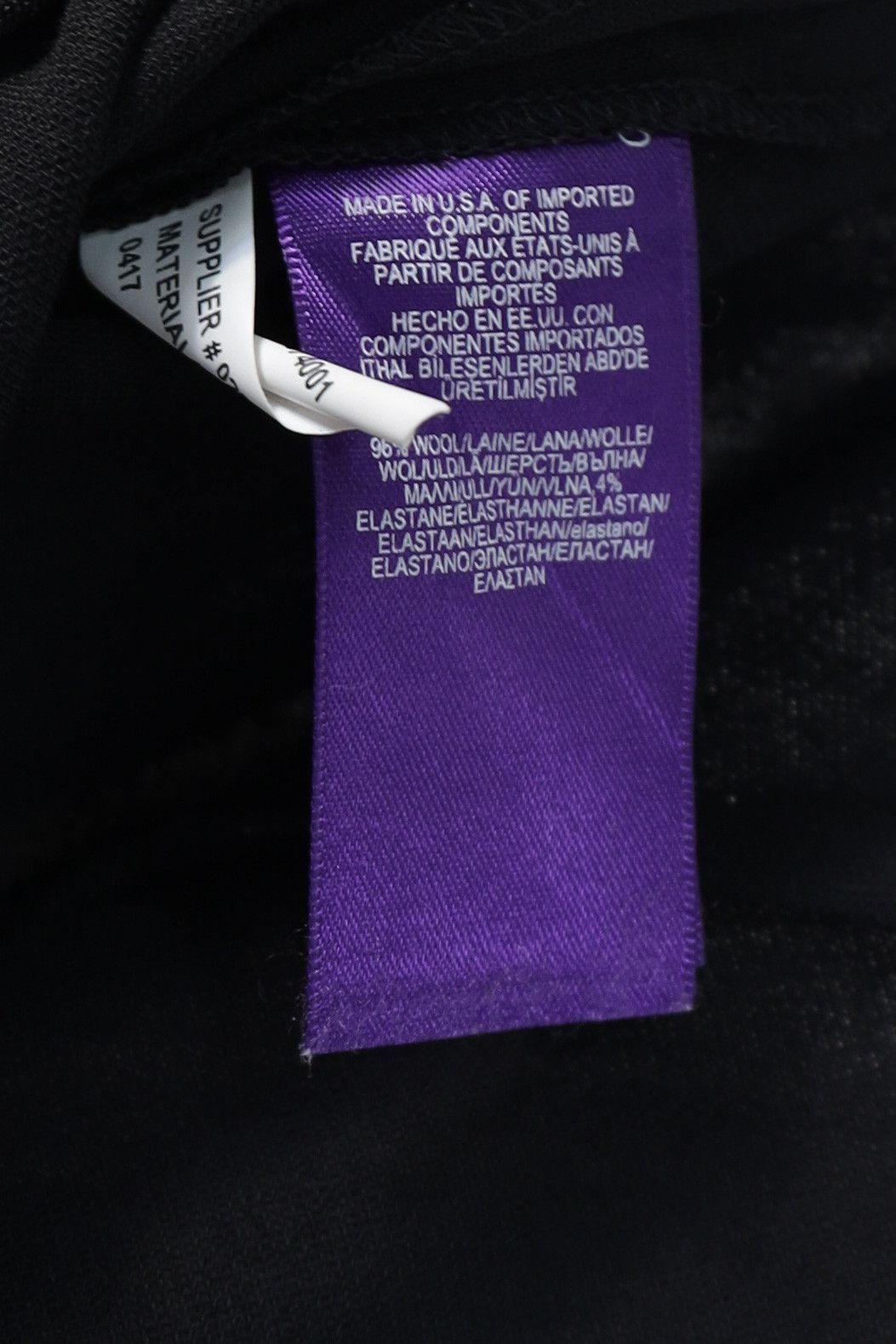 Polo Ralph Lauren × Ralph Lauren Purple Label Womens Ralph Lauren Purple Label Black Wool Pants Trousers Size 32" / US 10 / IT 46 - 7 Thumbnail