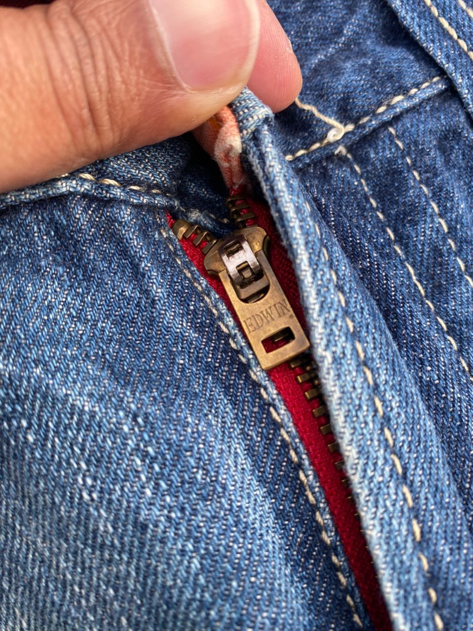 Edwin 💥FLARE 💥VINTAGE EDWIN BLUE TRIP DISTRESSED DENIM Size US 34 / EU 50 - 9 Thumbnail
