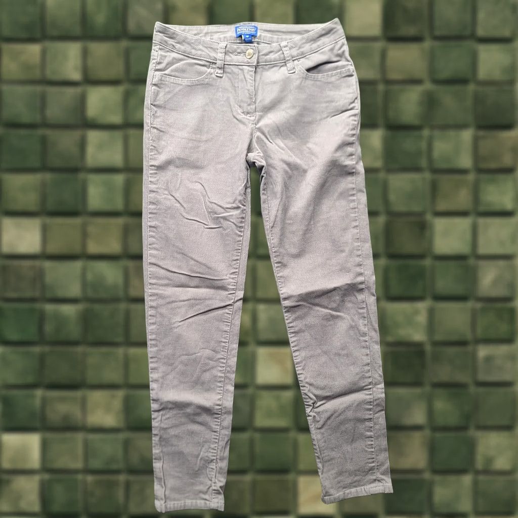 Pendleton Pendelton Pants Womens 4P 26x29 Slim Fit Tapered Leg Mid Rise Trousers Stretch Gray Cotton Spandex Flat Front Pockets Size 27" / US 4 / IT 40 - 1 Thumbnail