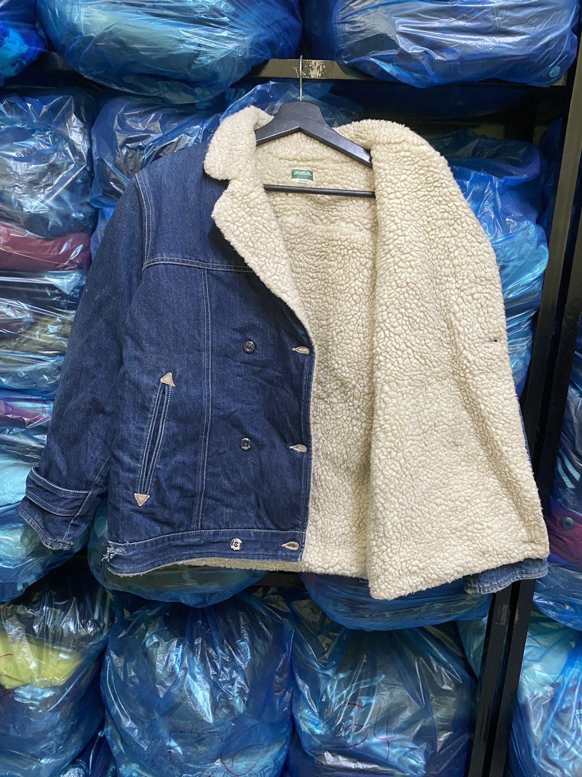 Japanese Brand Vintage Simple Life by Renown Sherpa-Lined Denim Jacket Size US S / EU 44-46 / 1 - 9 Thumbnail