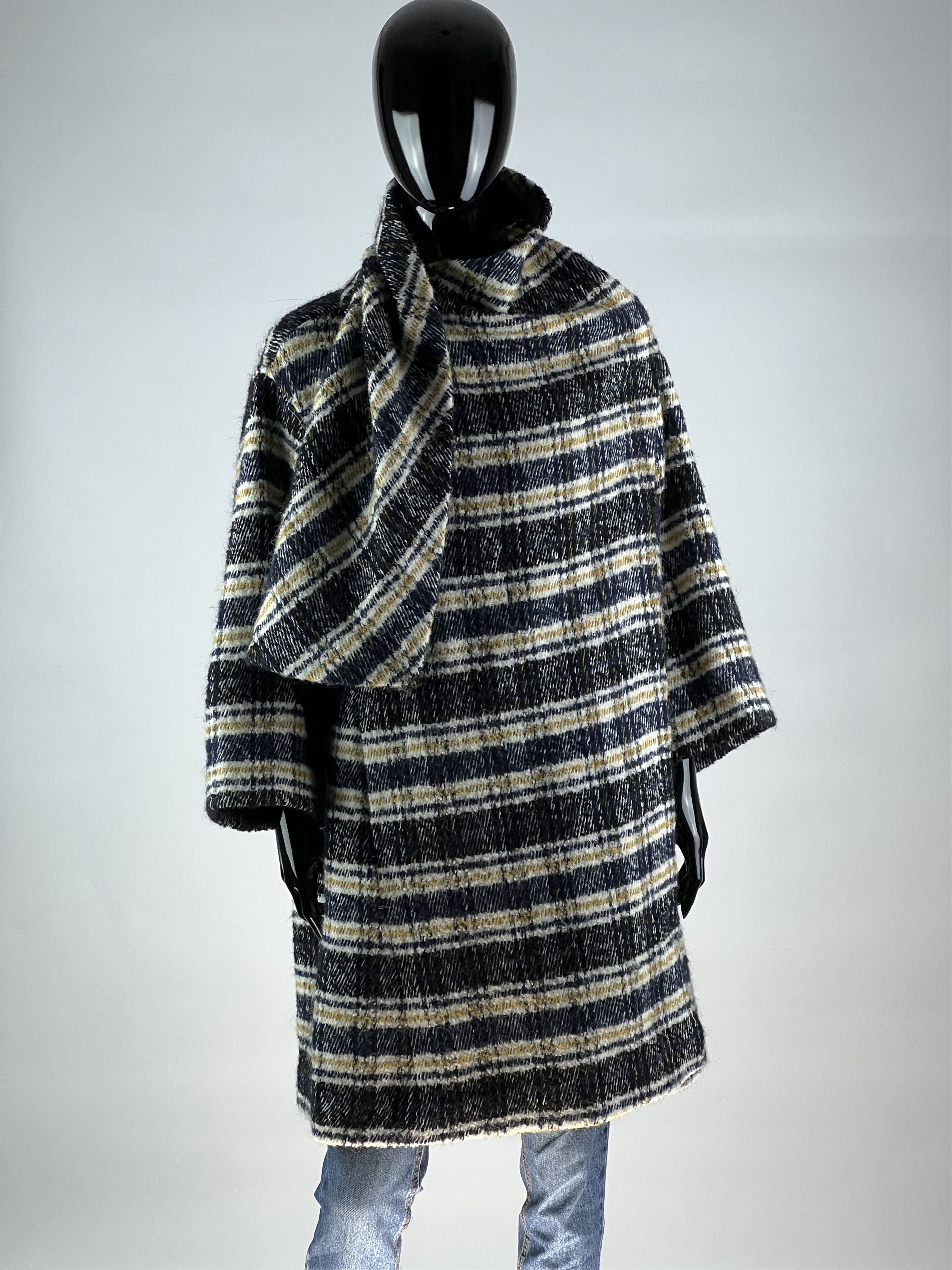 Maje Maje Wool Alpaca Checked Coat Size 0 Oversized Size XS / US 0-2 / IT 36-38 - 2 Thumbnail