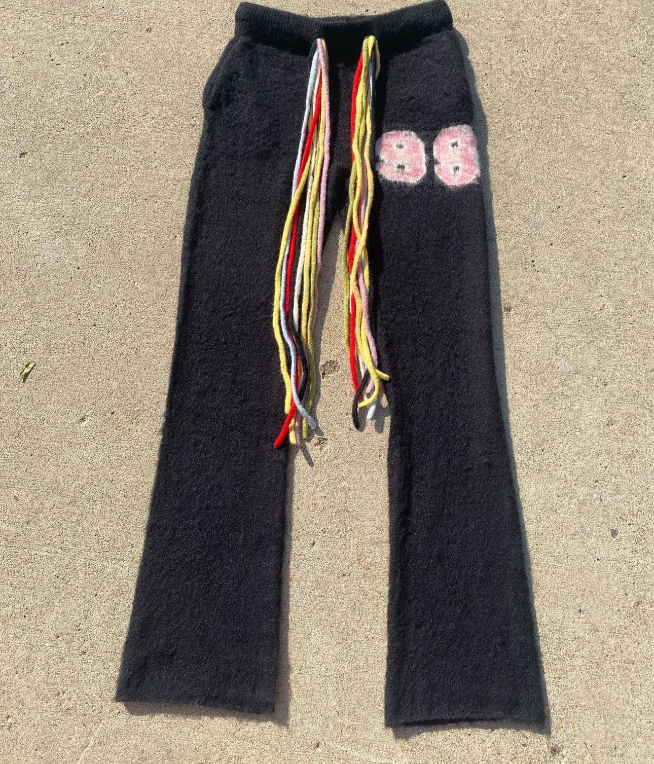 image of Mohair Flare Pants Digi Brainwashed in Black, Men's (Size 38)