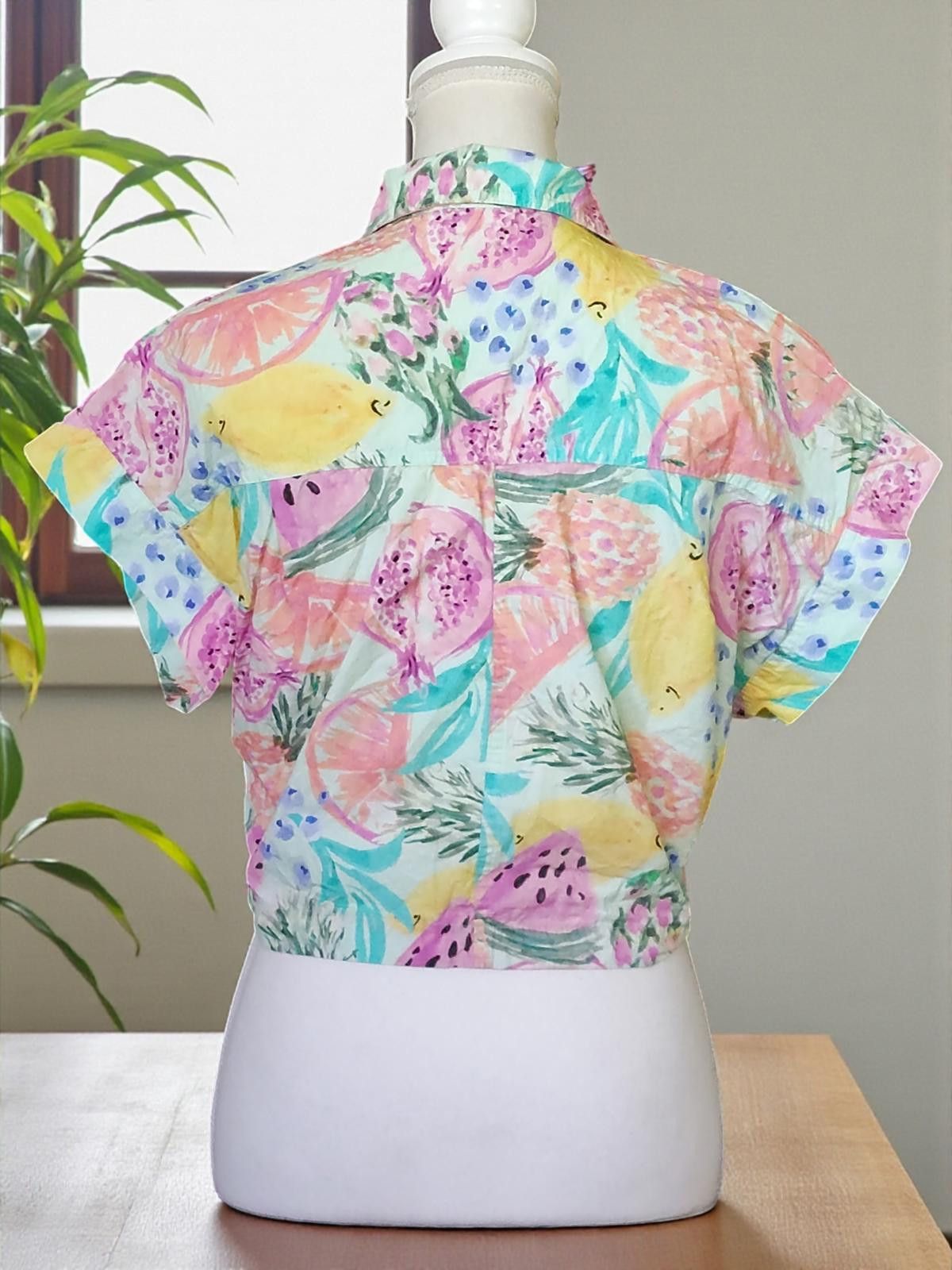 Zara ZARA Tropical Print Blouse - Size Small Size S / US 4 / IT 40 - 6 Thumbnail