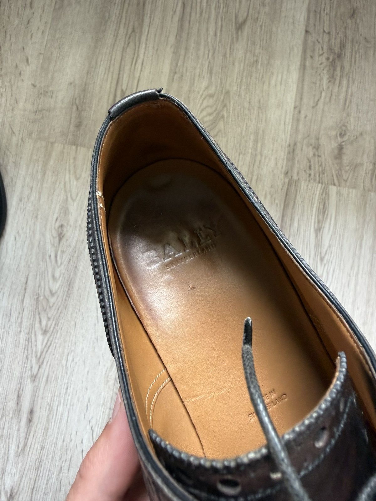 Bally Bally Mens Leather Brogues Goodyear Welted Brown Patina Size US 10 / EU 43 - 19 Thumbnail
