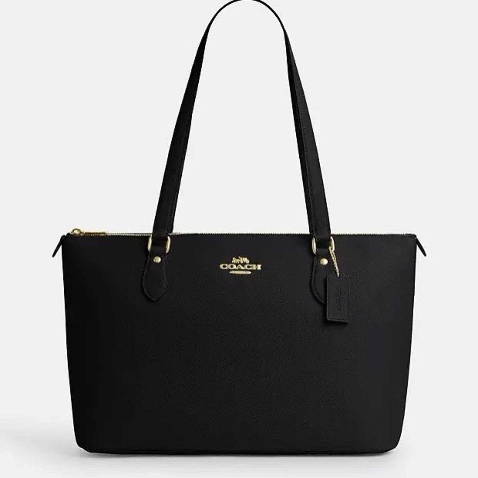 Coach NWT Coach Gallery Tote Bag Leather CV402 Gold/Black Size ONE SIZE - 5 Thumbnail