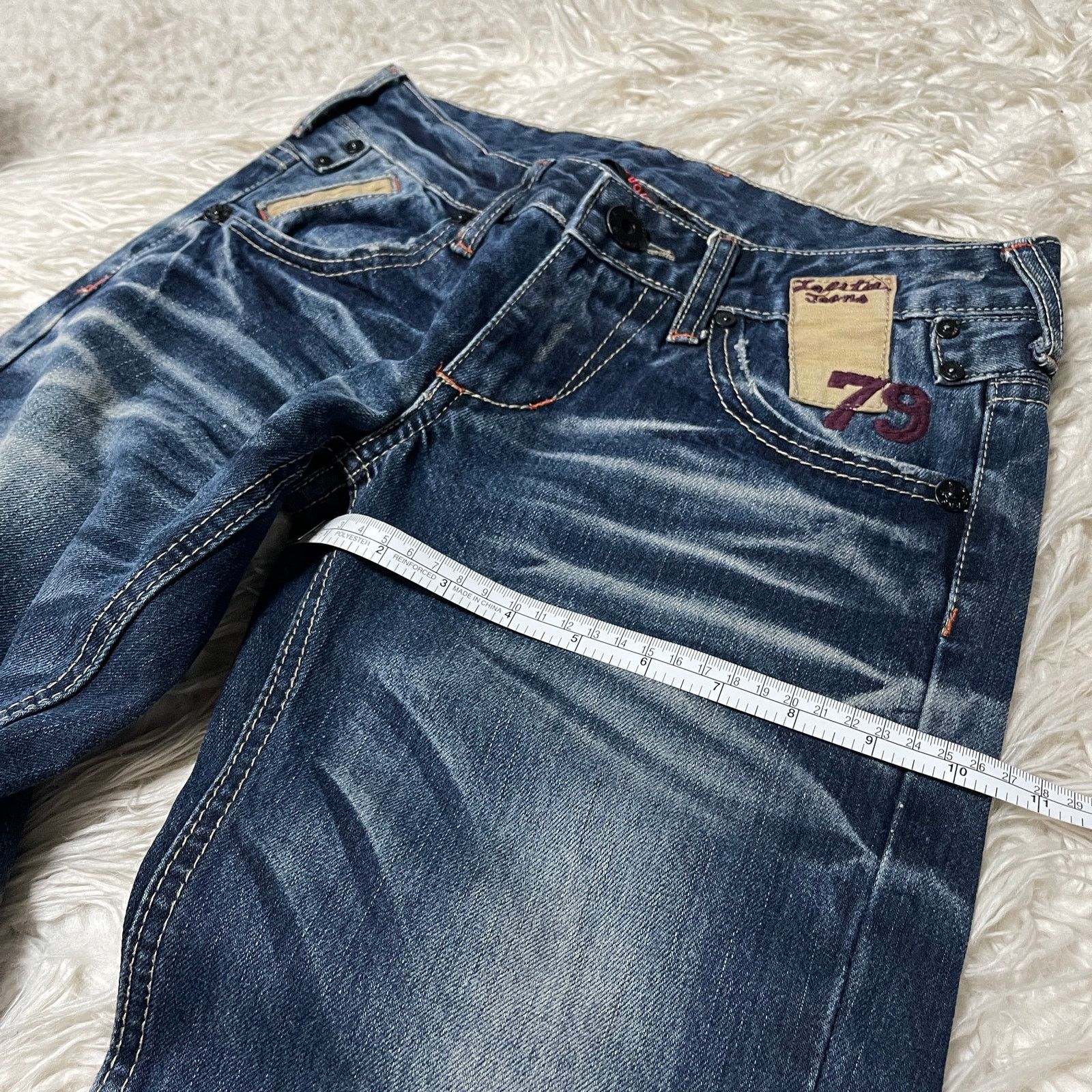 If Six Was Nine Vintage Faded Wash Japanese Brand Low-rise Denim Jeans Blue Size 28" / US 6 / IT 42 - 15 Thumbnail