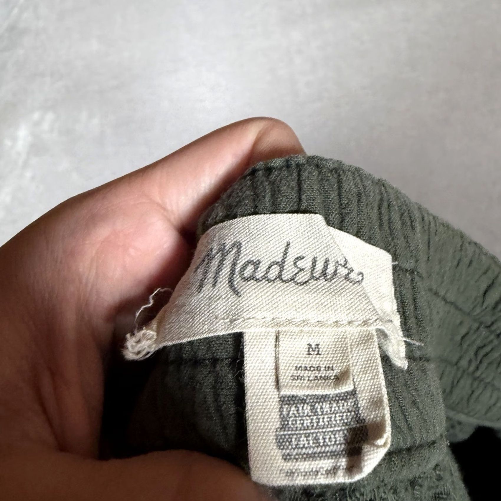 Madewell Madewell Pants Womens Medium Green Pull On High Rise Tapered Diamond Jacquard Size 32" / US 10 / IT 46 - 3 Thumbnail