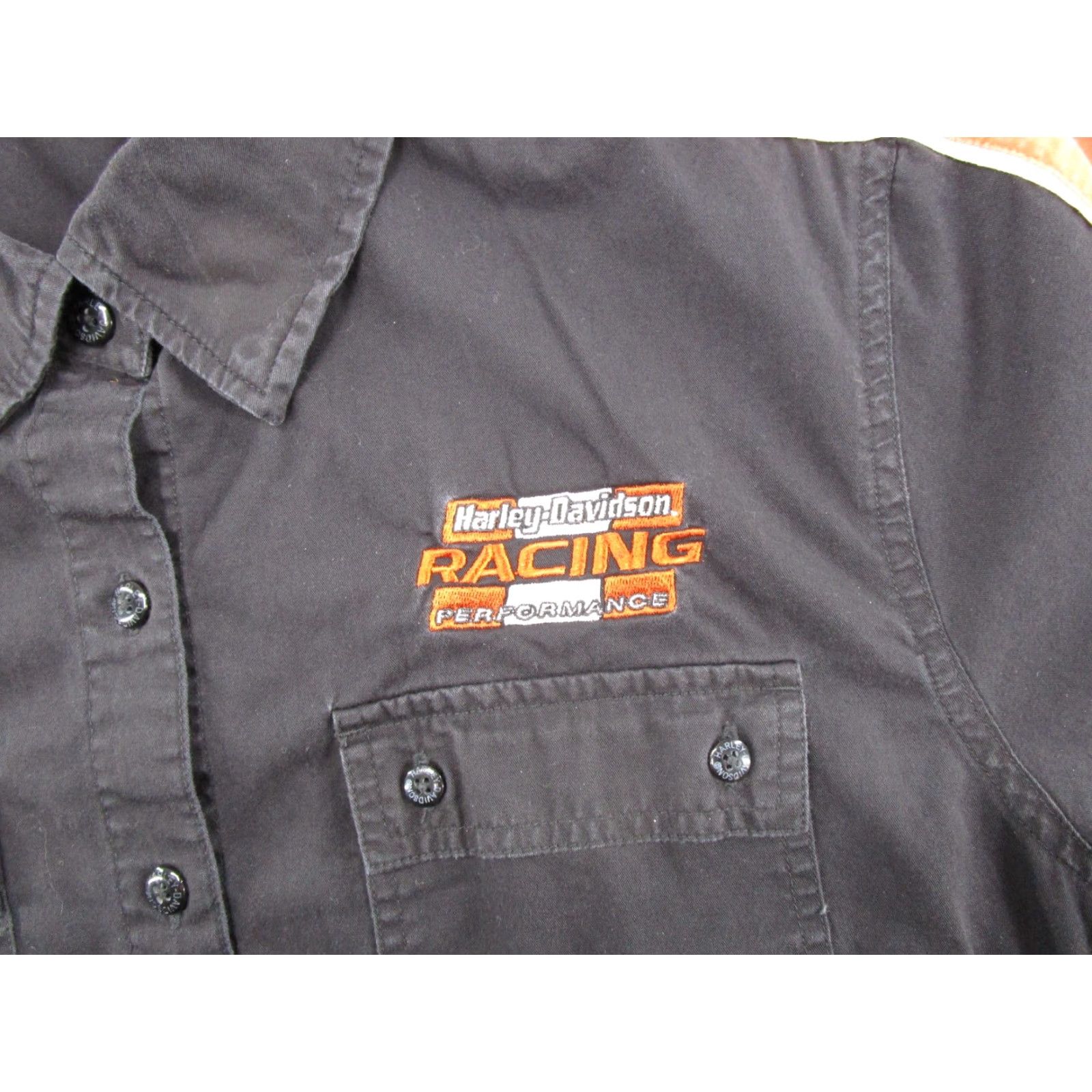 Harley Davidson Harley-Davidson Shirt Womens 2X Black Short Sleeve Cotton Vintage No Size XXL / US 16-18 / IT 52-54 - 3 Thumbnail
