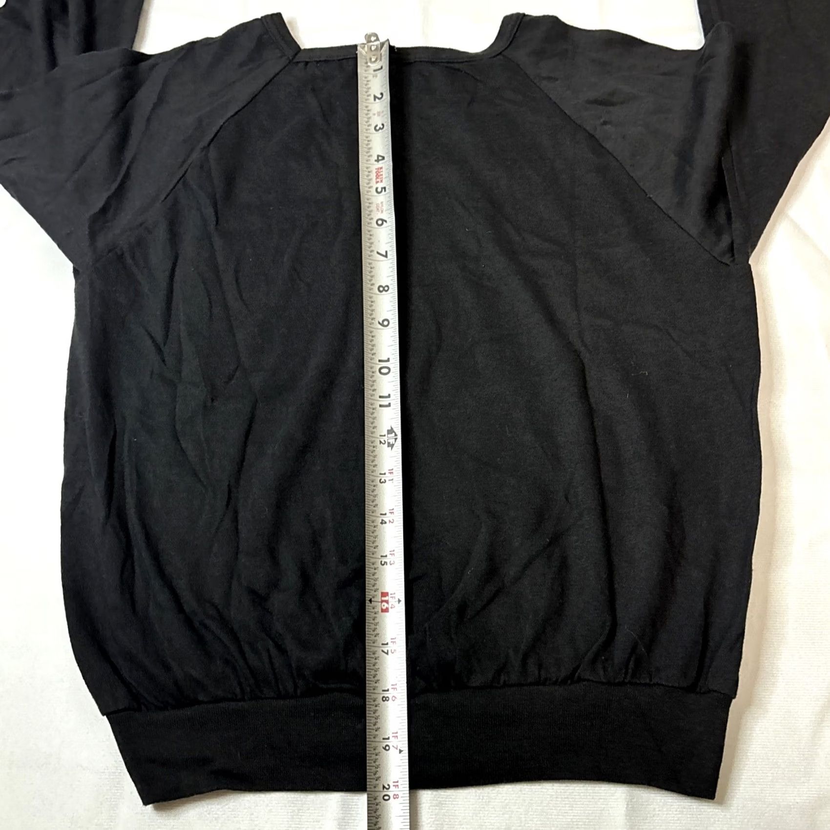 Vintage VINTAGE Velvet Sheen Womens Sweatshirt Crew Neck Long Sleeve Black Wake Forest Lightweight S Pullover Activewear Size S / US 4 / IT 40 - 6 Thumbnail
