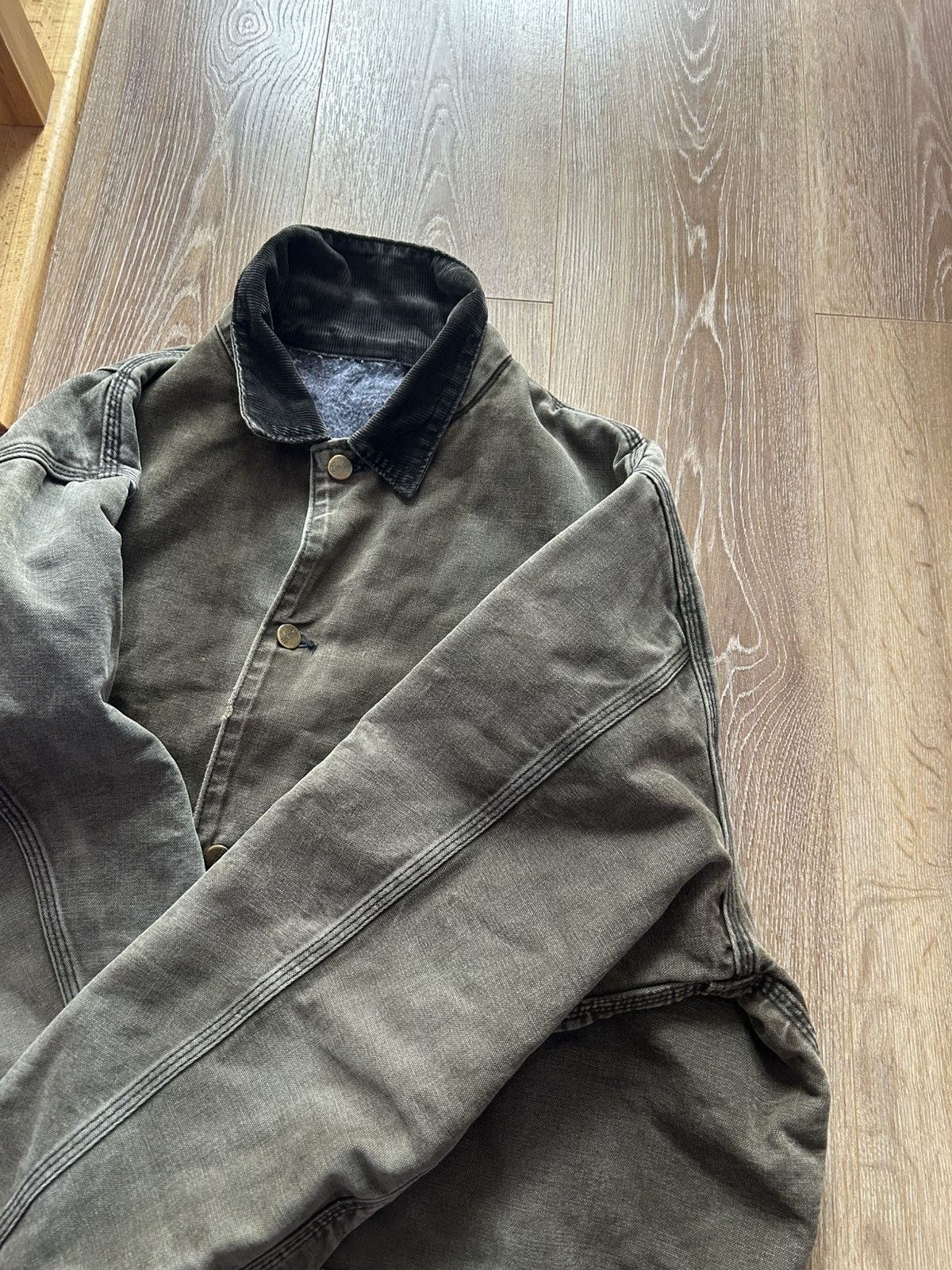 Carhartt Vintage Carhartt Jacket Men 46 C01 BLK Canvas Chore Blanket Size US XXL / EU 58 / 5 - 17 Thumbnail