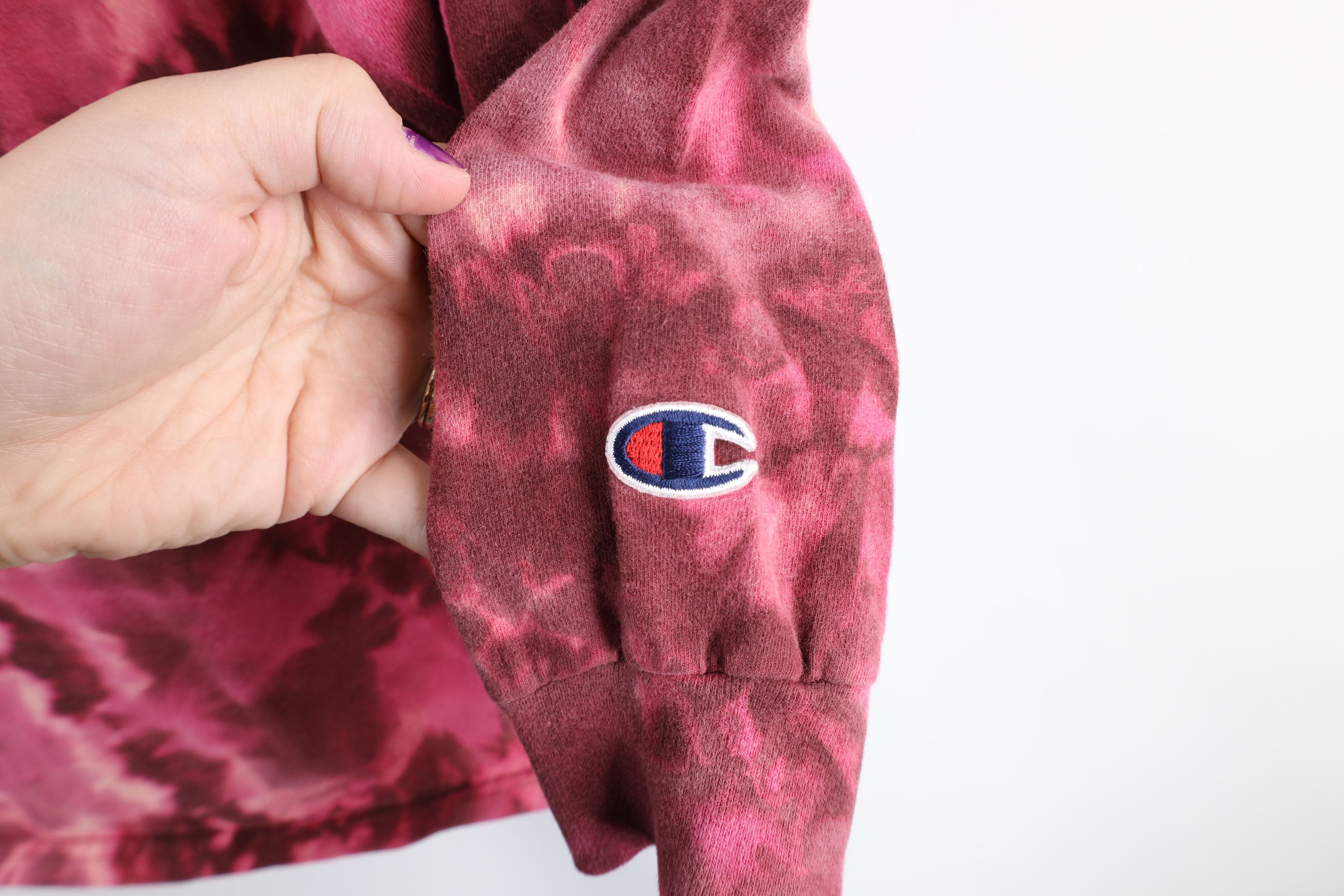 Champion × Vintage Vintage Champion Logo Acid Wash Long Sleeve Pocket T-Shirt Size US XL / EU 56 / 4 - 4 Thumbnail