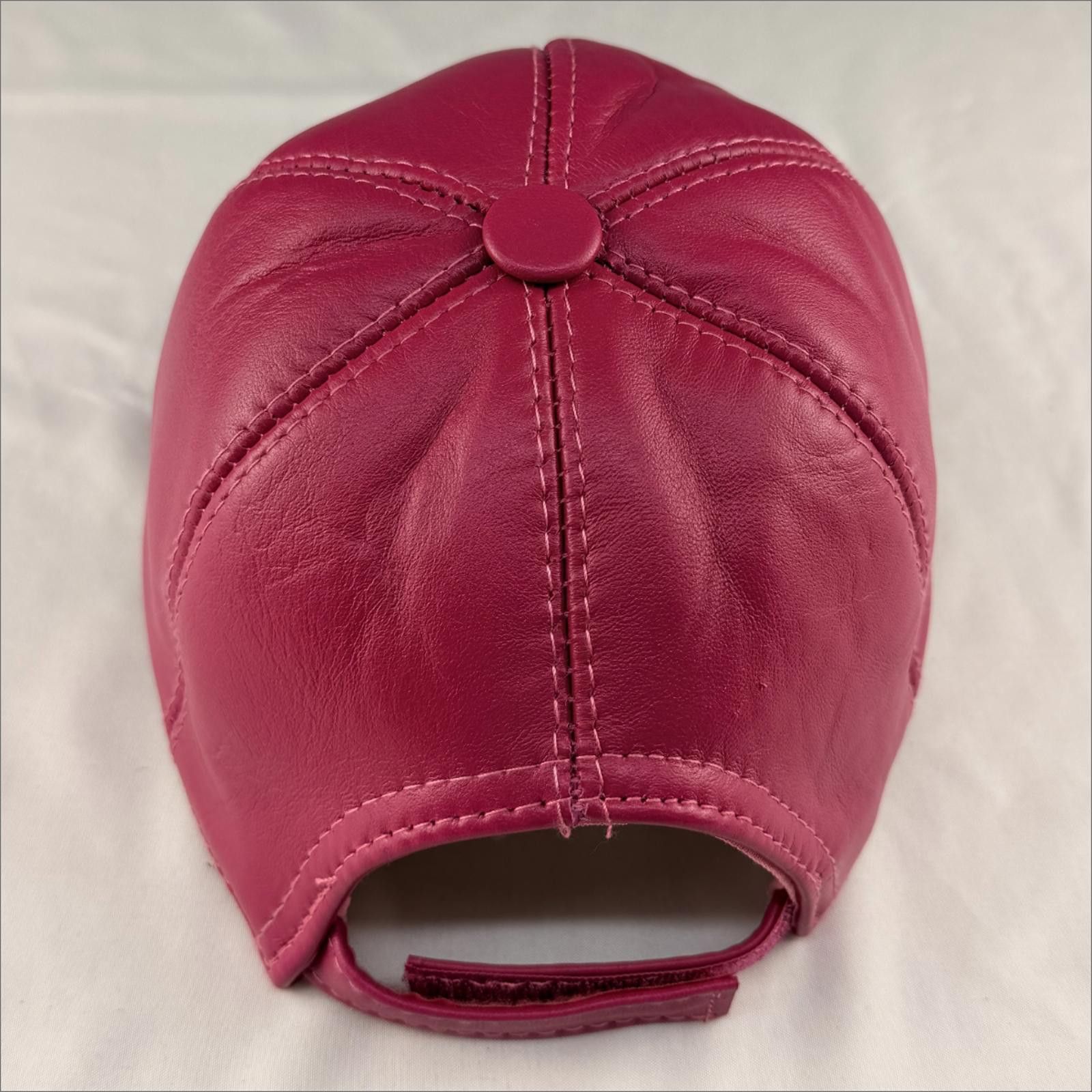 Other NEW Pink Leather Baseball Cap - Premium Hat 093 Size ONE SIZE - 5 Thumbnail