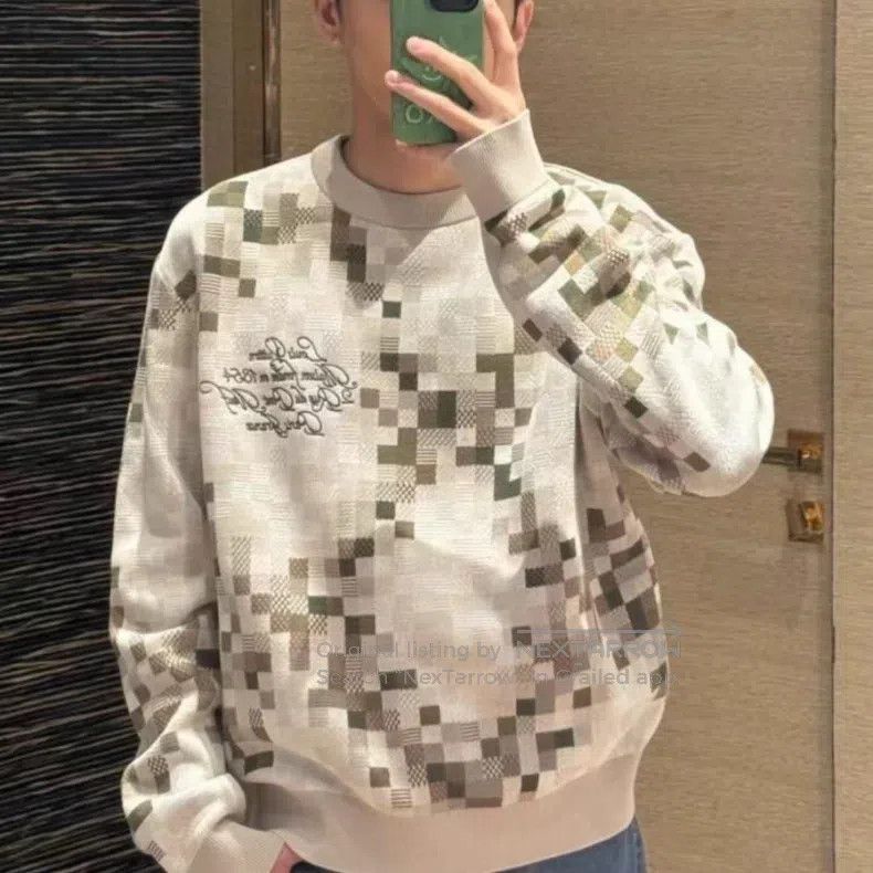Louis Vuitton Louis Vuitton SS25 logo embroidered plaid full-print knit Size US M / EU 48-50 / 2 - 6 Thumbnail