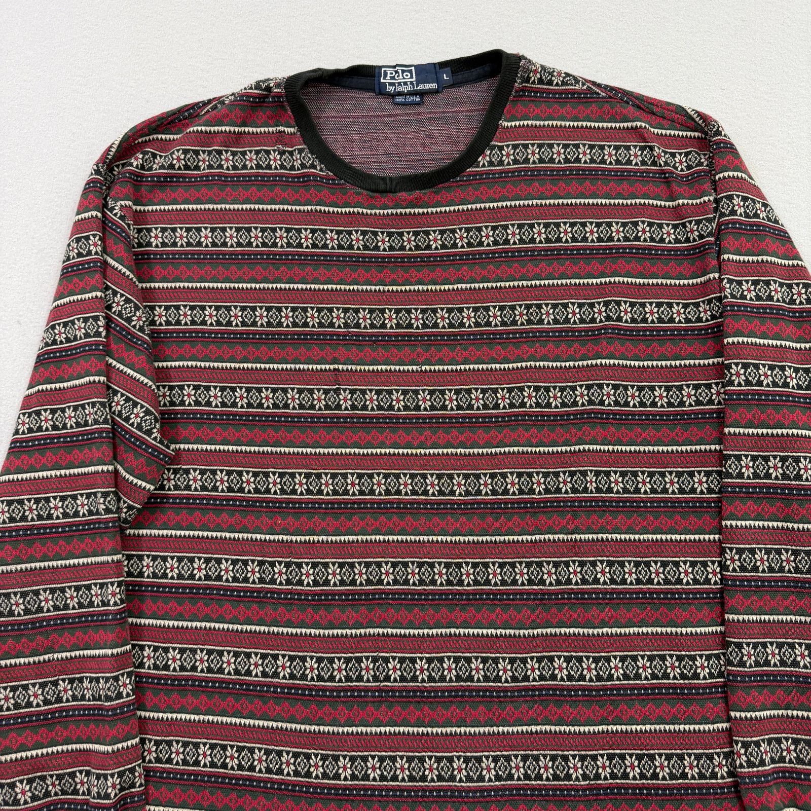 Polo Ralph Lauren Vintage Polo Ralph Lauren Fair Isle Long Sleeve Shirt Large Size US L / EU 52-54 / 3 - 2 Thumbnail
