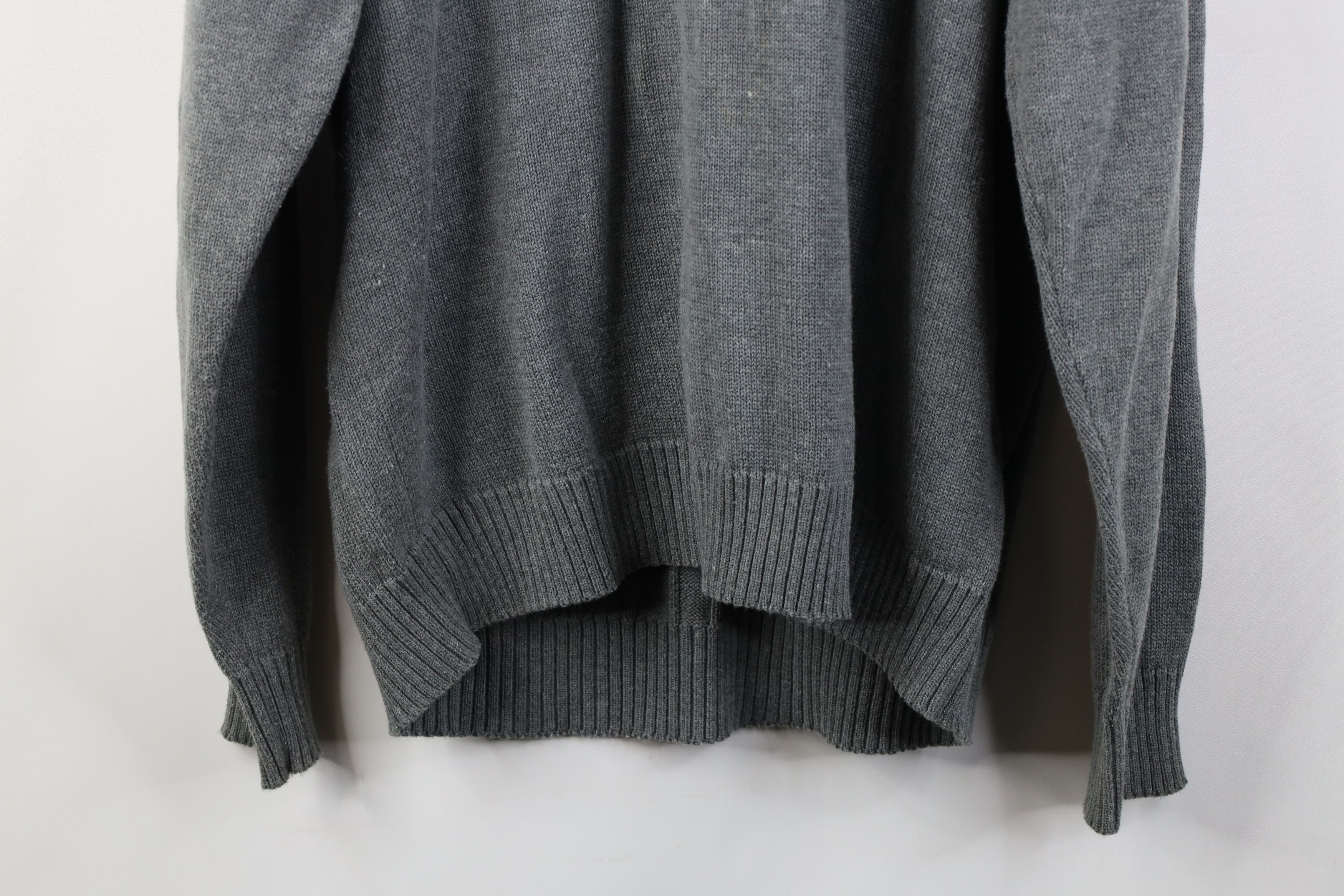 Vintage Vintage 90s Streetwear Cable Knit Crewneck Sweater Gray Size US XL / EU 56 / 4 - 12 Thumbnail