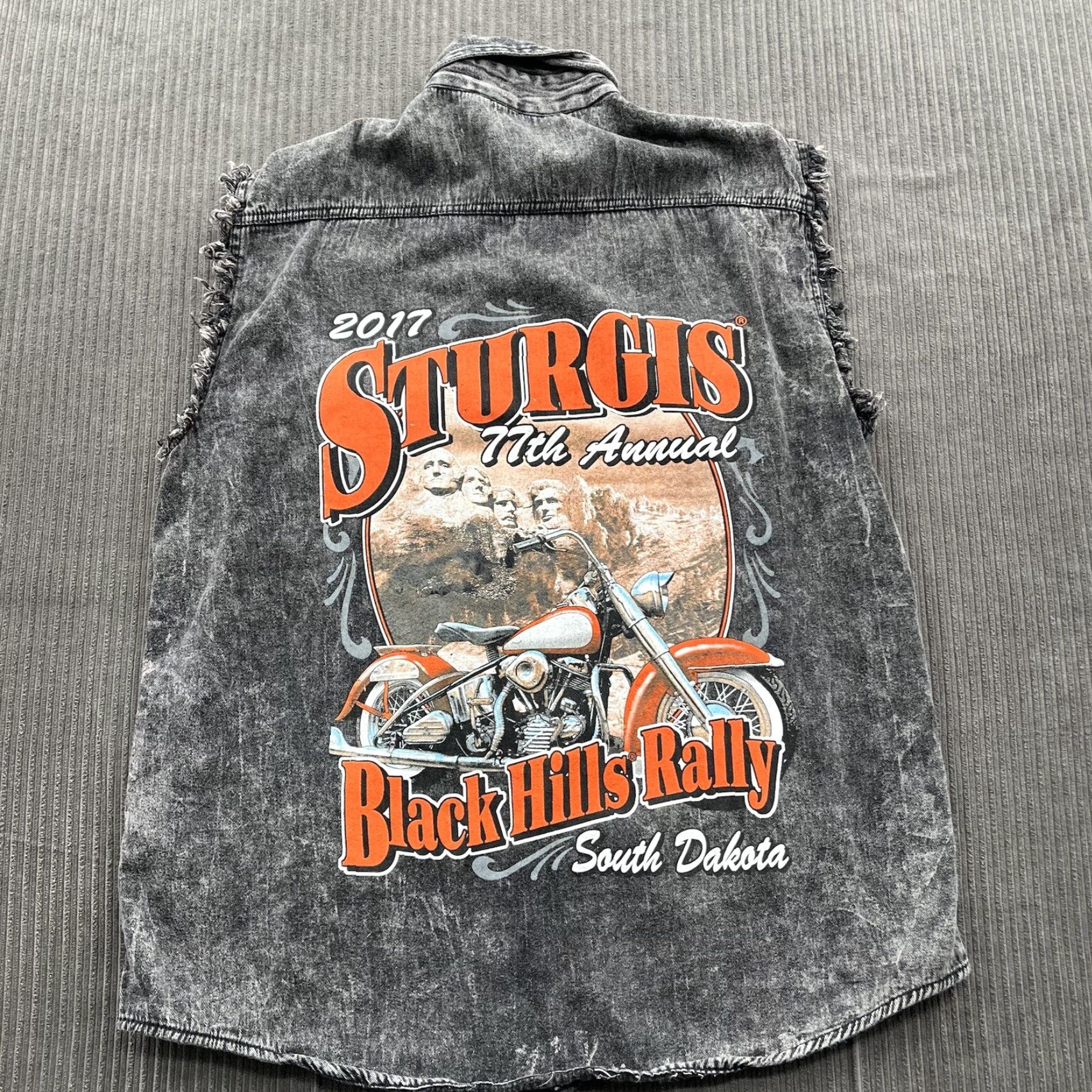 Vintage Vance Biker Wear Men Sleeveless Shirt L Gray Cotton Sturgis Bikers Shirt Size US L / EU 52-54 / 3 - 2 Thumbnail