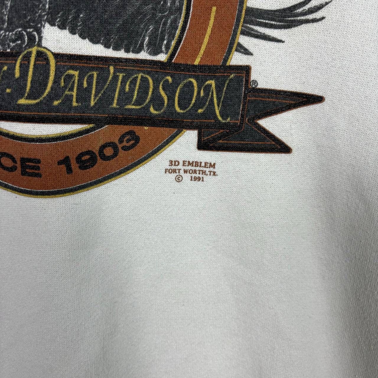Harley Davidson Vintage 90s Harley Davidson 3D Emblem Sweatshirt Size US XL / EU 56 / 4 - 4 Thumbnail