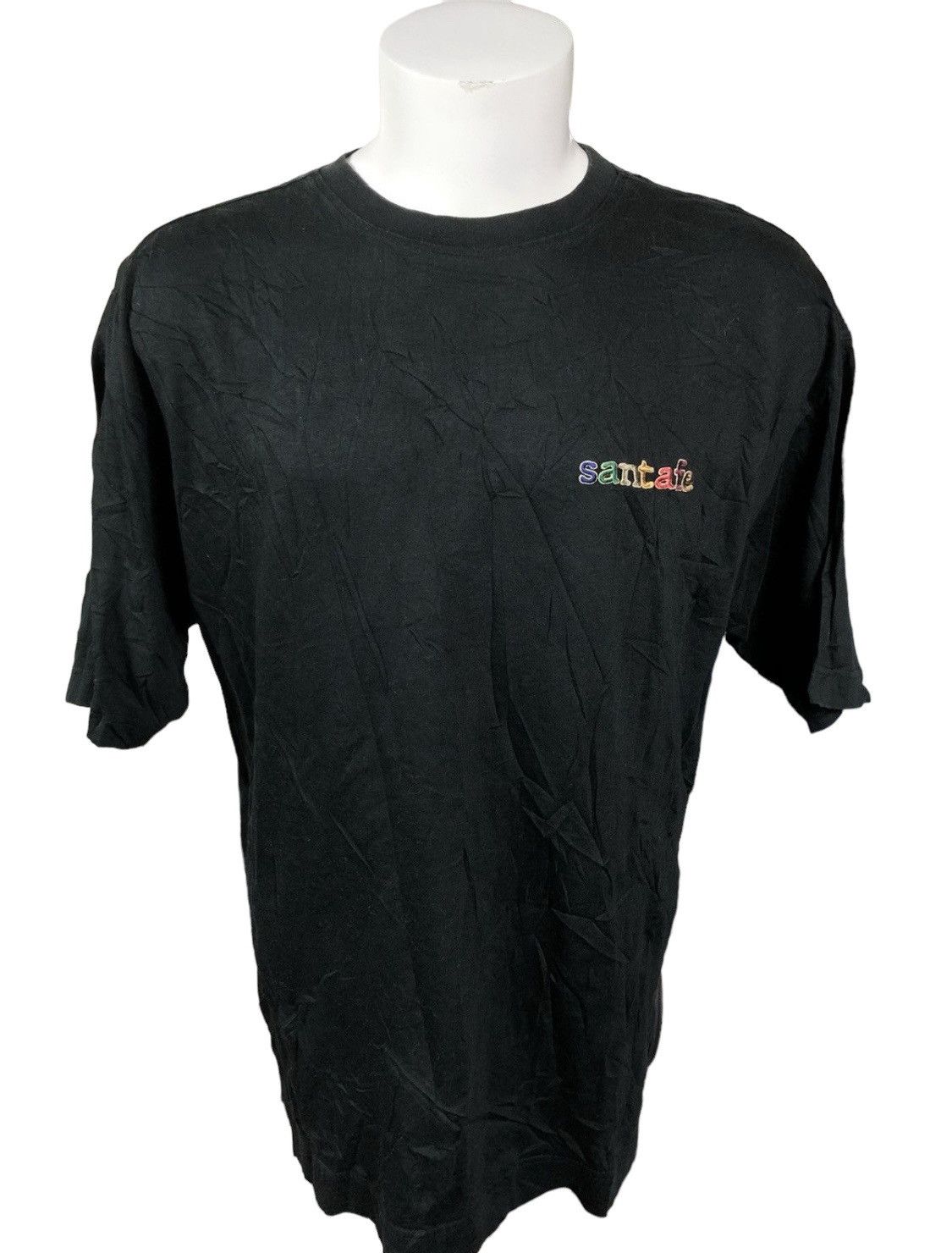 Japanese Brand Santa Fe Spell Out Big Logo Embroidery Shirt Size US XL / EU 56 / 4 - 6 Thumbnail