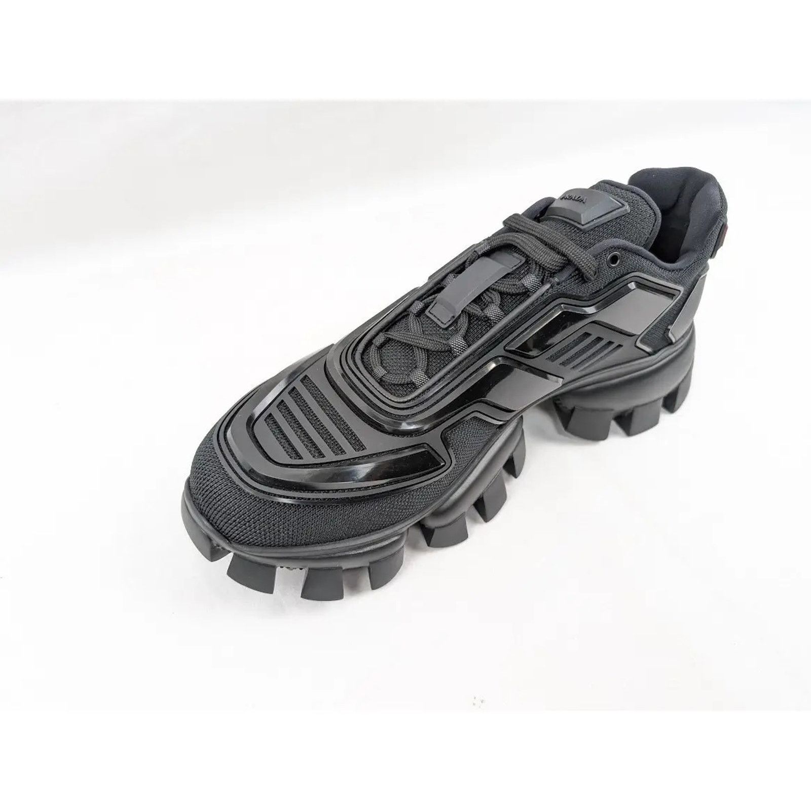 Prada o1rshd1 Cloudbust Thunder Rubber Knit Sneakers in Nero Size US 11.5 / EU 44-45 - 8 Thumbnail