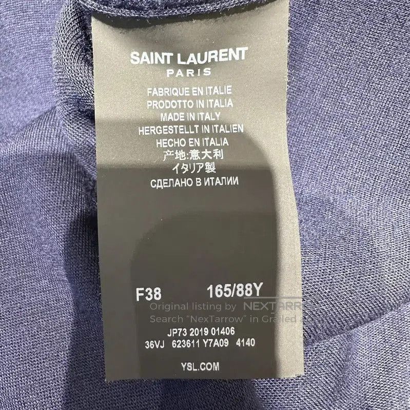 Yves Saint Laurent YSL Navy Blue Women's Jacket Size M . Size M / US 6-8 / IT 42-44 - 4 Thumbnail
