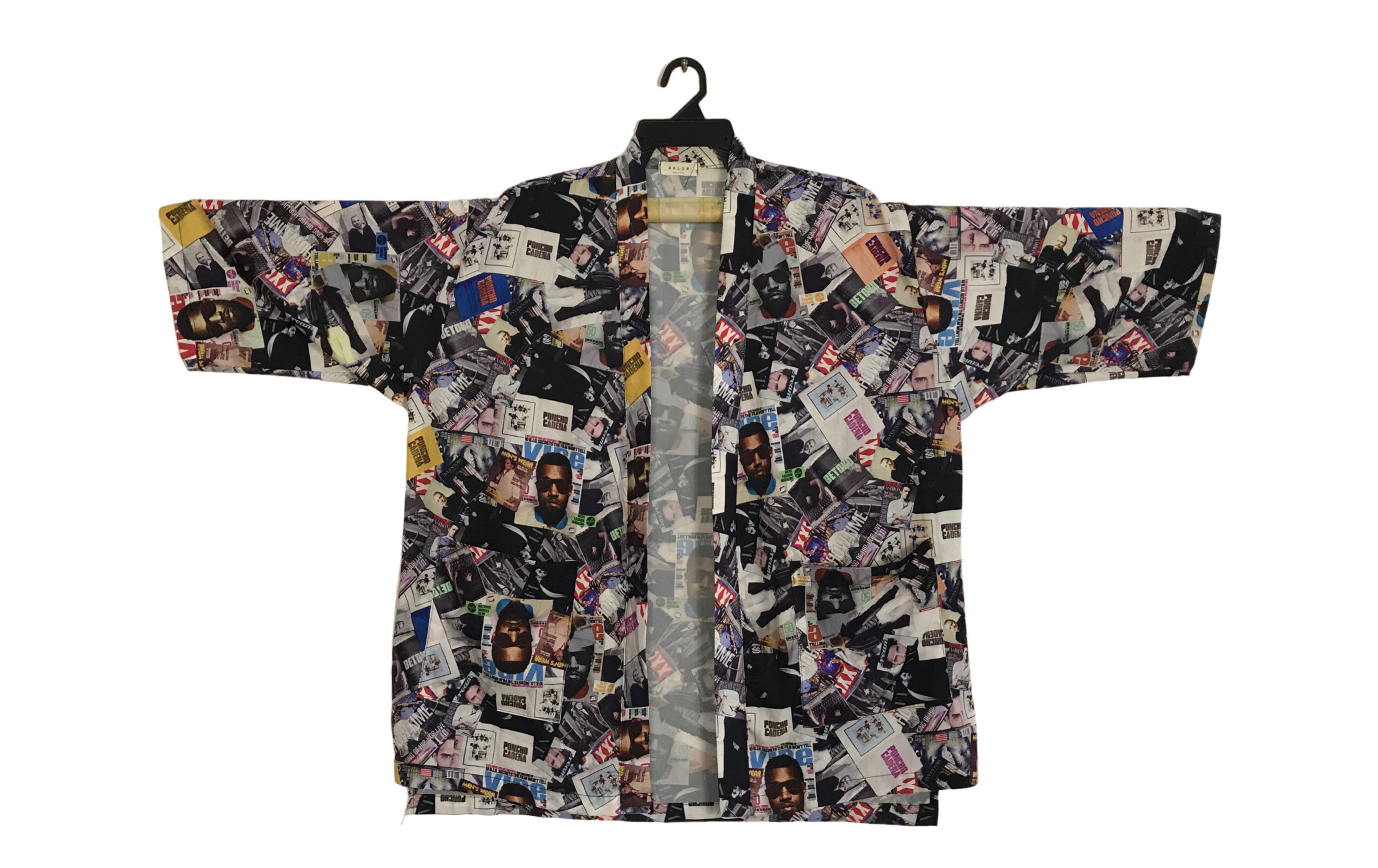 Japanese Brand Salon Kimono Jinbei Poncho Cadena All Over Kanye West Face Size US XXL / EU 58 / 5 - 1 Thumbnail