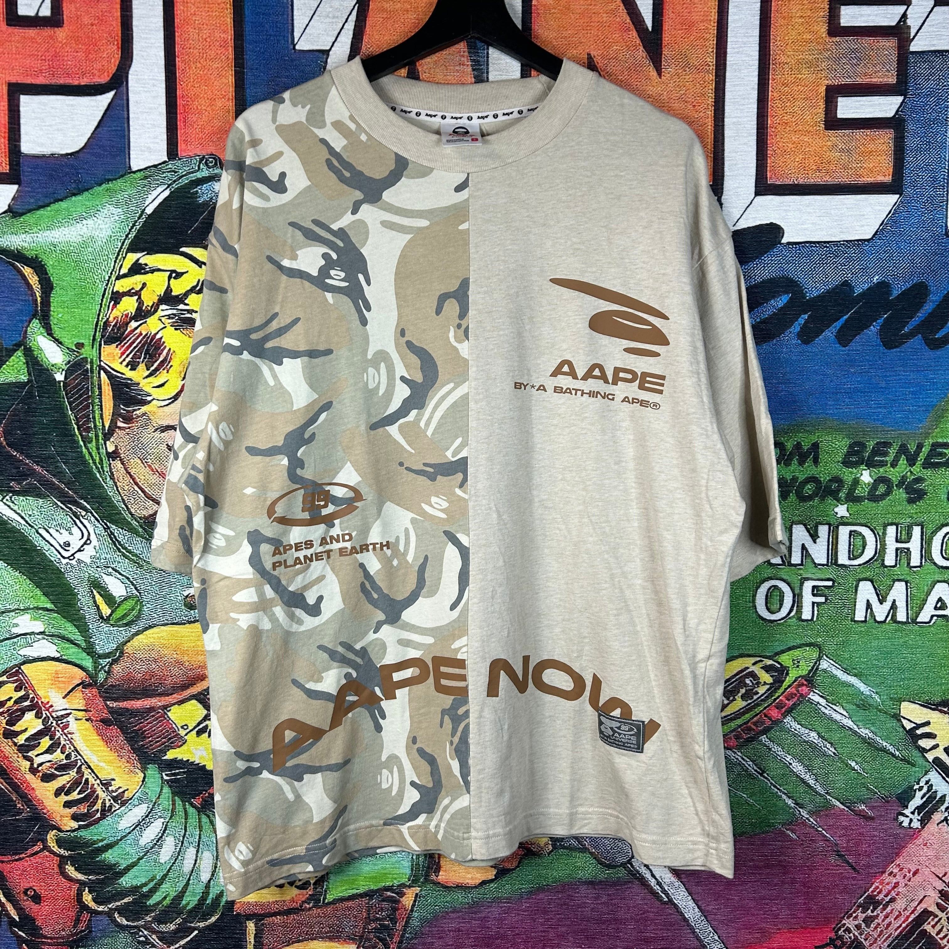 Aape × Bape Aape Bape Split Camo Tee Size US S / EU 44-46 / 1 - 1 Thumbnail
