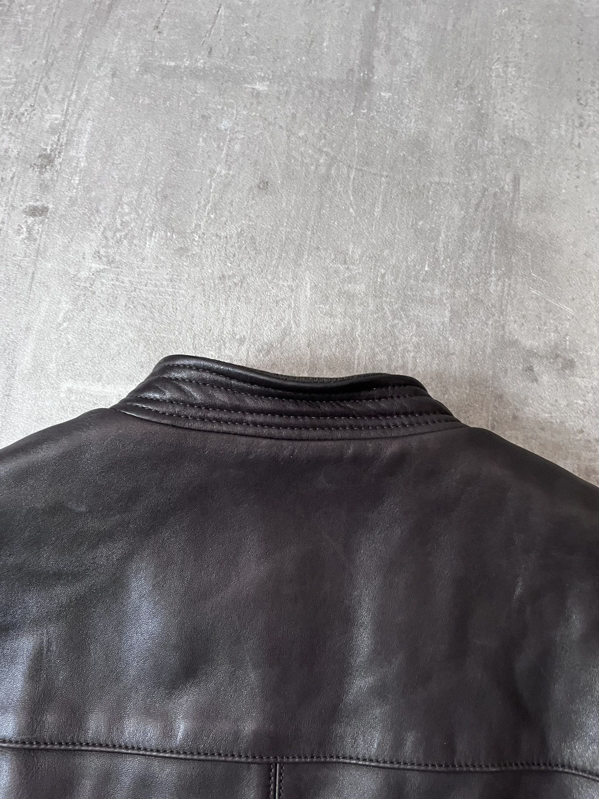 Prada Prada A/W 2007 biker brown leather jacket Size US L / EU 52-54 / 3 - 14 Thumbnail