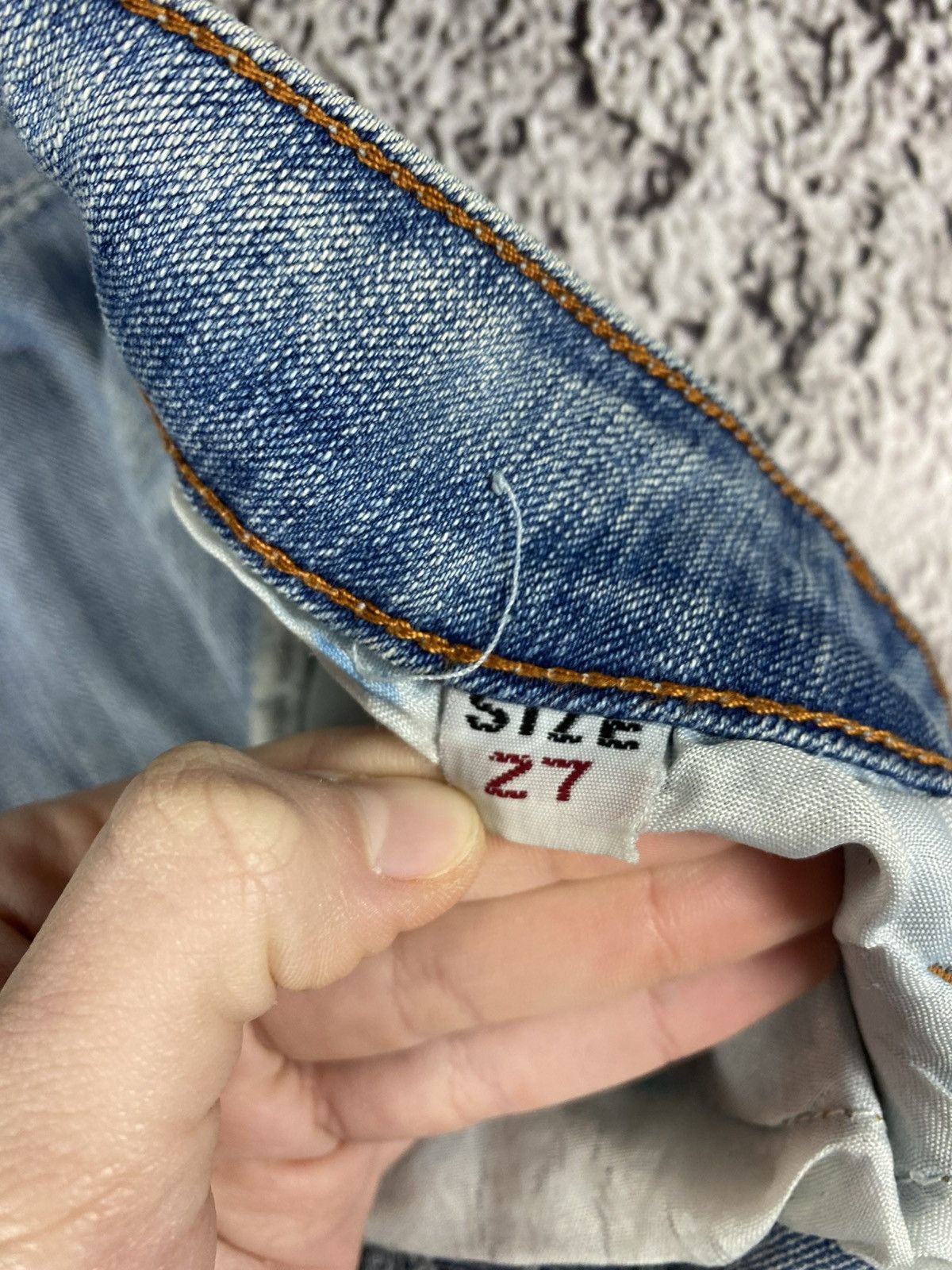 Vintage Vintage Y2K 00s flared faded lowrise jeans streetwear style Size 27" / US 4 / IT 40 - 7 Thumbnail