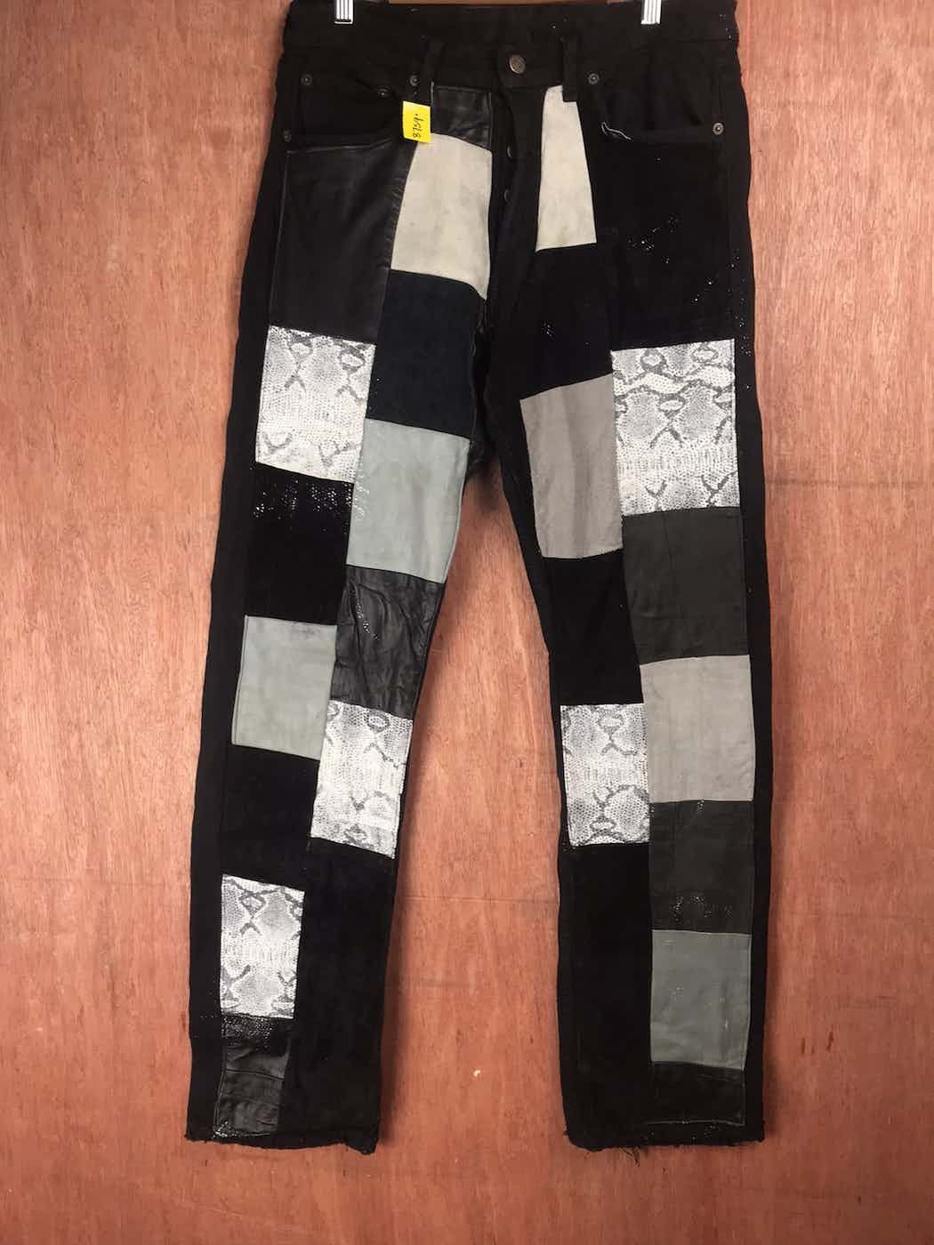 Levi's DLL Hippie Levis Black patchwork vintage Denim Pants #A2616 Size US 32 / EU 48 - 5 Thumbnail