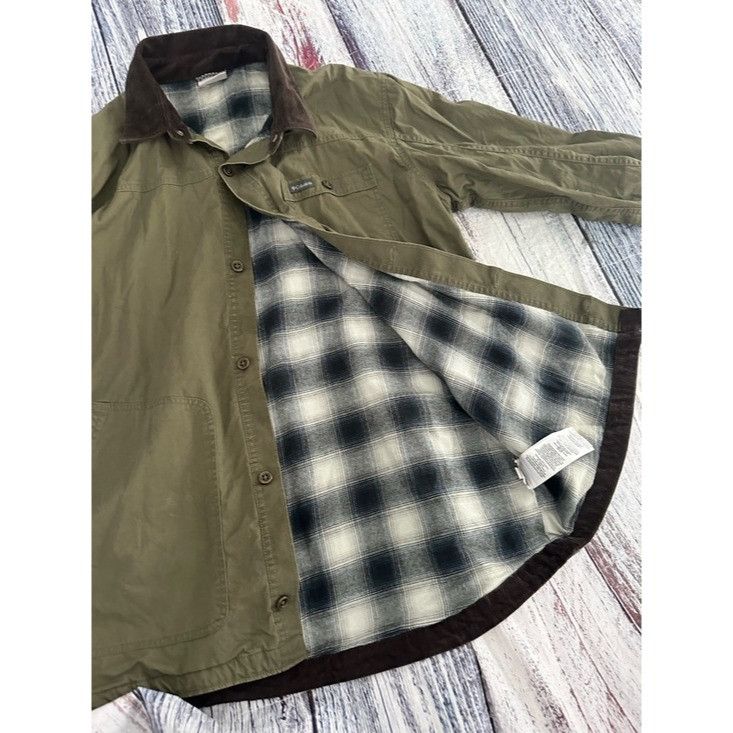 Columbia Columbia Outdoor Olive Utility Chore Jacket with Plaid Linin Size US L / EU 52-54 / 3 - 6 Thumbnail